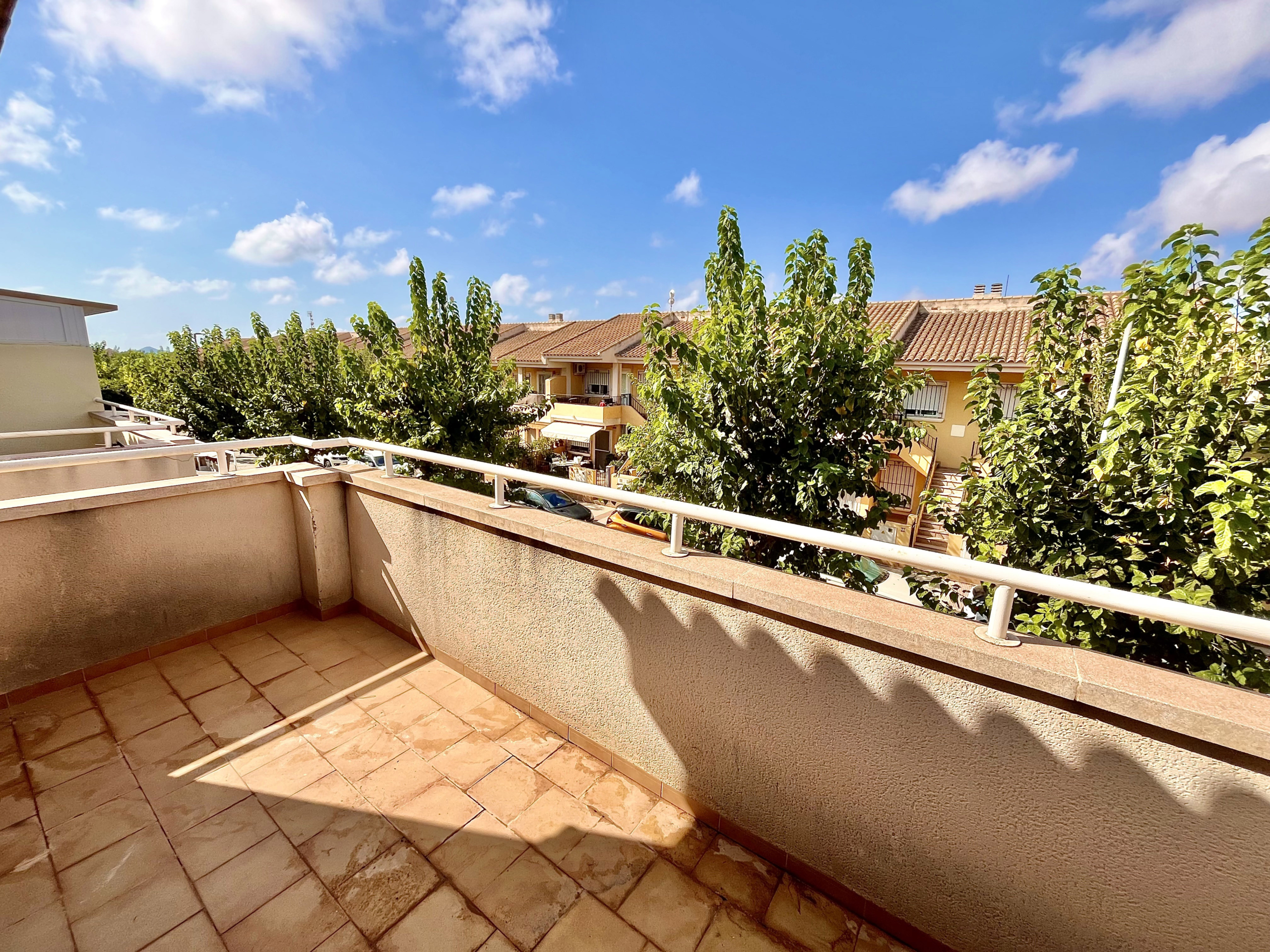 Sunny private terrace of semi-detached family home near the beach in Los Narejos, Levante Properties listing