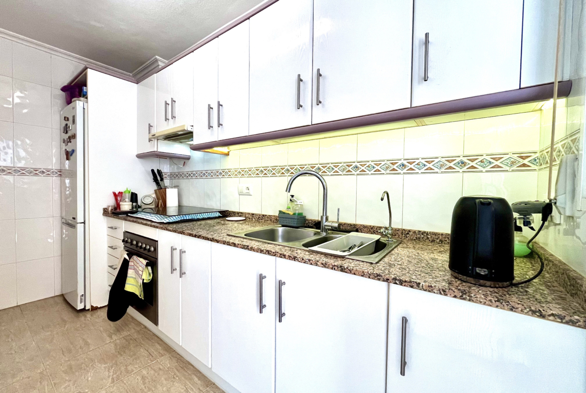 Fully equipped kitchen in semi-detached house for sale in Los Narejos by Levante Properties.