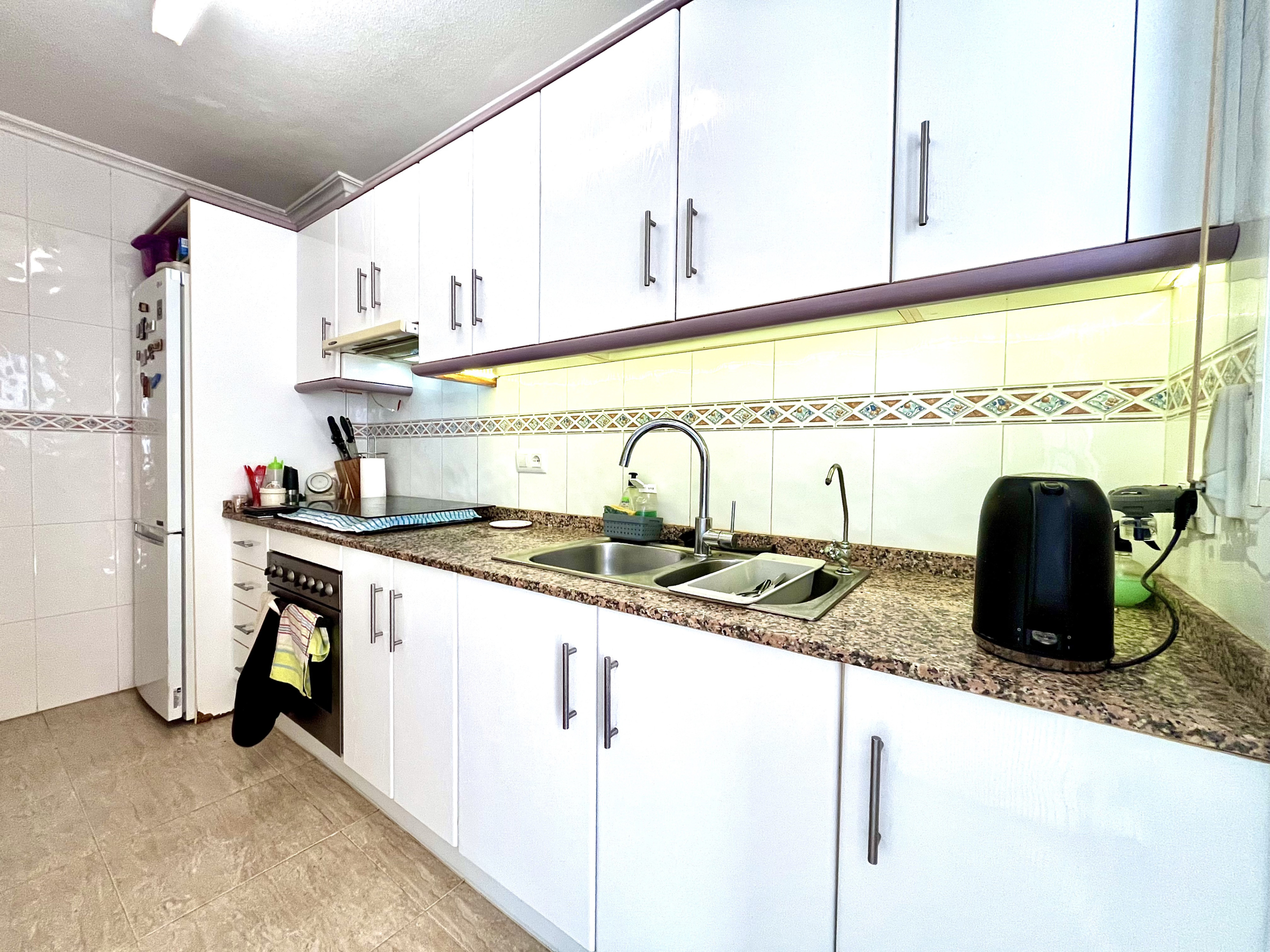 Fully equipped kitchen in semi-detached house for sale in Los Narejos by Levante Properties.