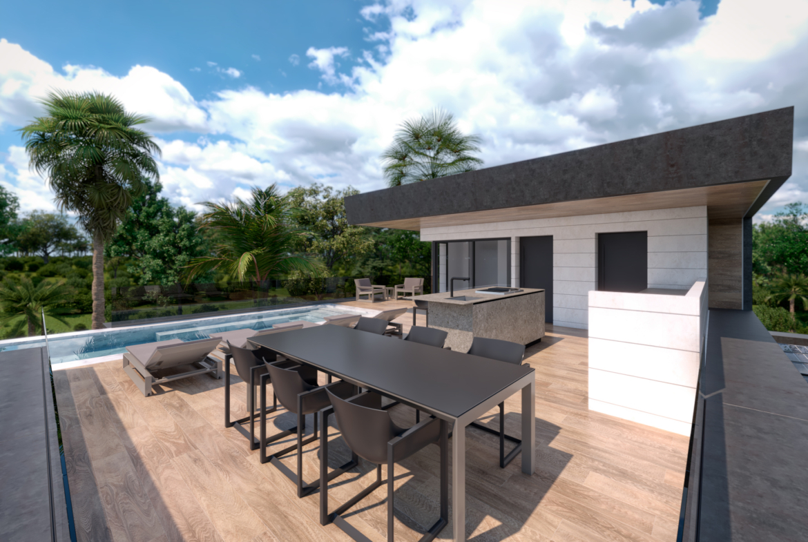 Rooftop terrace with panoramic views at Evohe Alana Villas, Levante properties