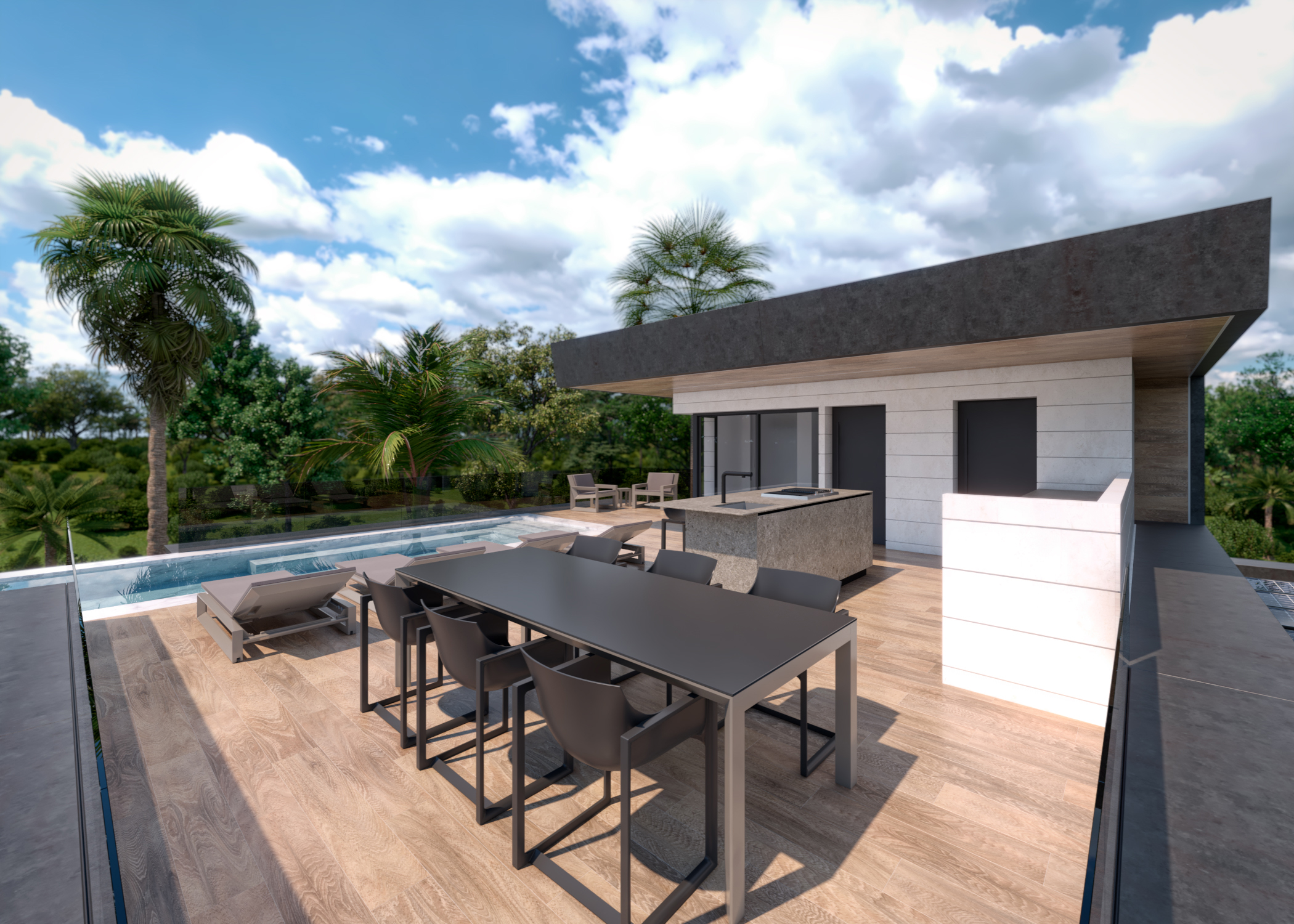 Rooftop terrace with panoramic views at Evohe Alana Villas, Levante properties