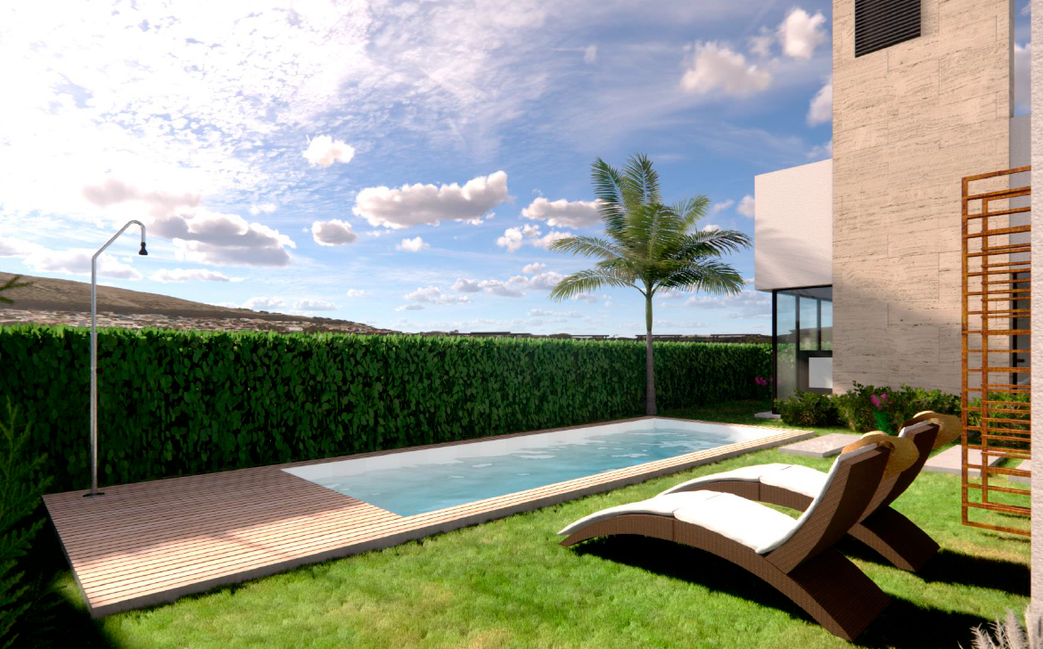 Exterior of Levansur Home VII Villa with private pool at Santa Rosalia Lake – Levante Properties