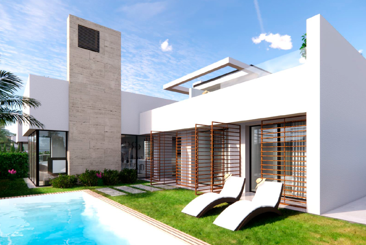 Exterior of Levansur Home VII Villa with private pool at Santa Rosalia Lake – Levante Properties