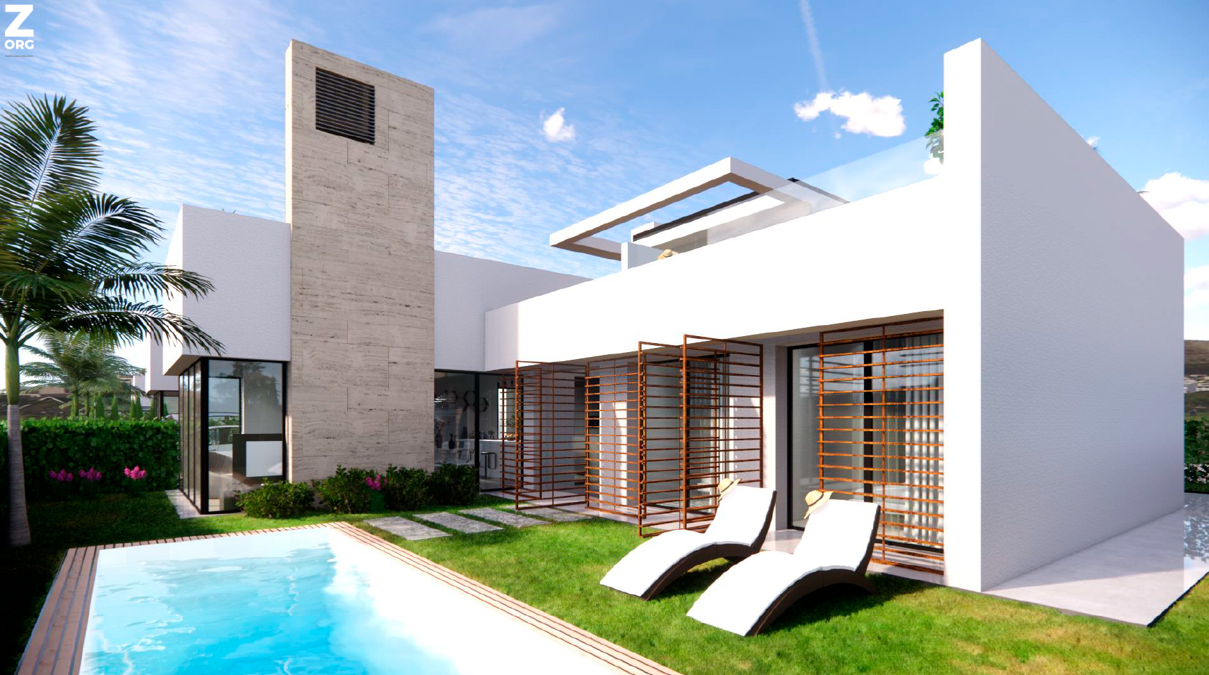Exterior of Levansur Home VII Villa with private pool at Santa Rosalia Lake – Levante Properties