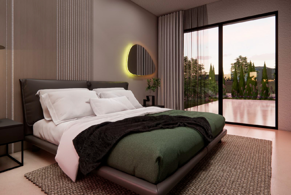 First-floor master bedroom in Levansur Home VII Villa – Levante Properties