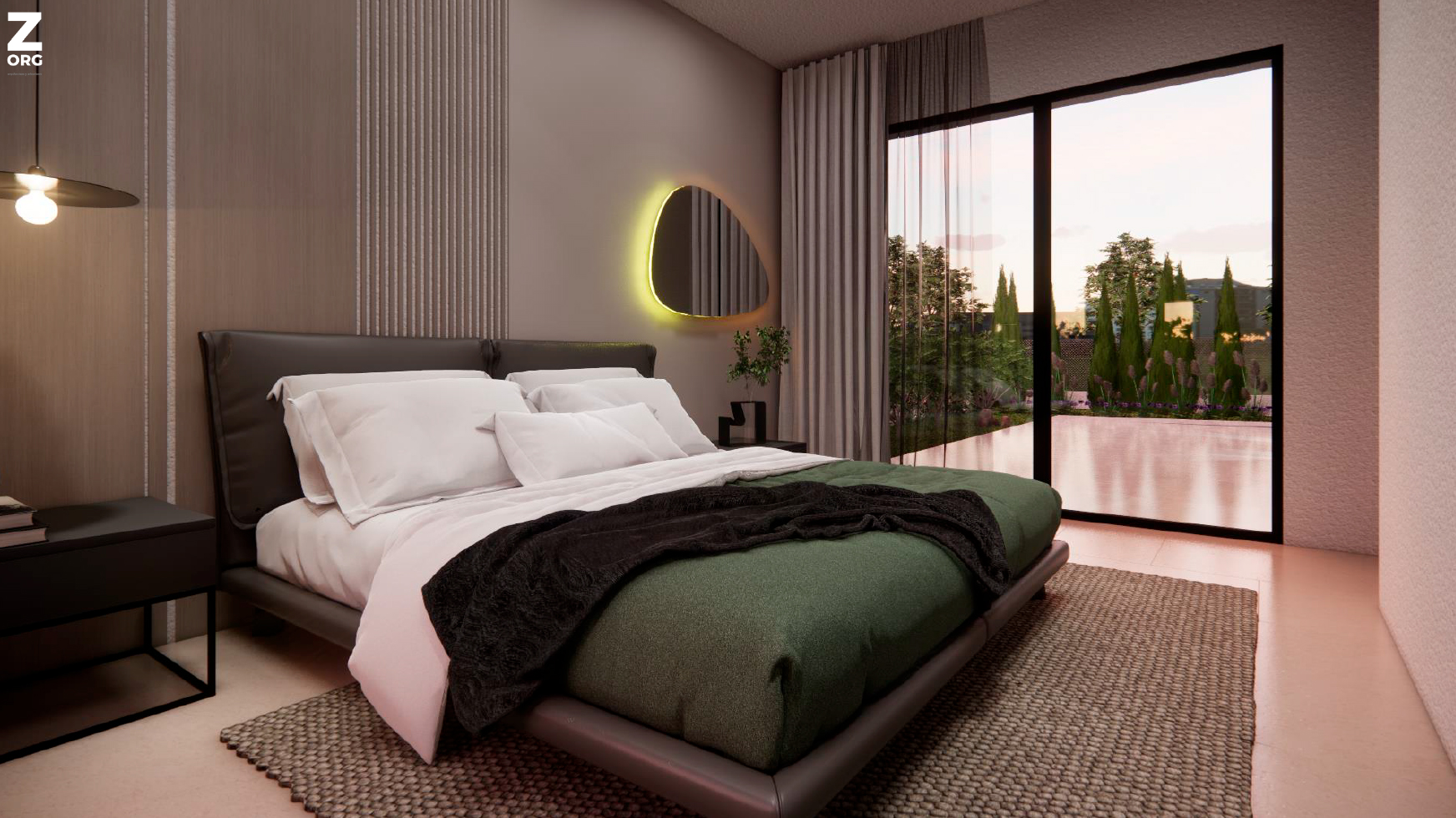 First-floor master bedroom in Levansur Home VII Villa – Levante Properties