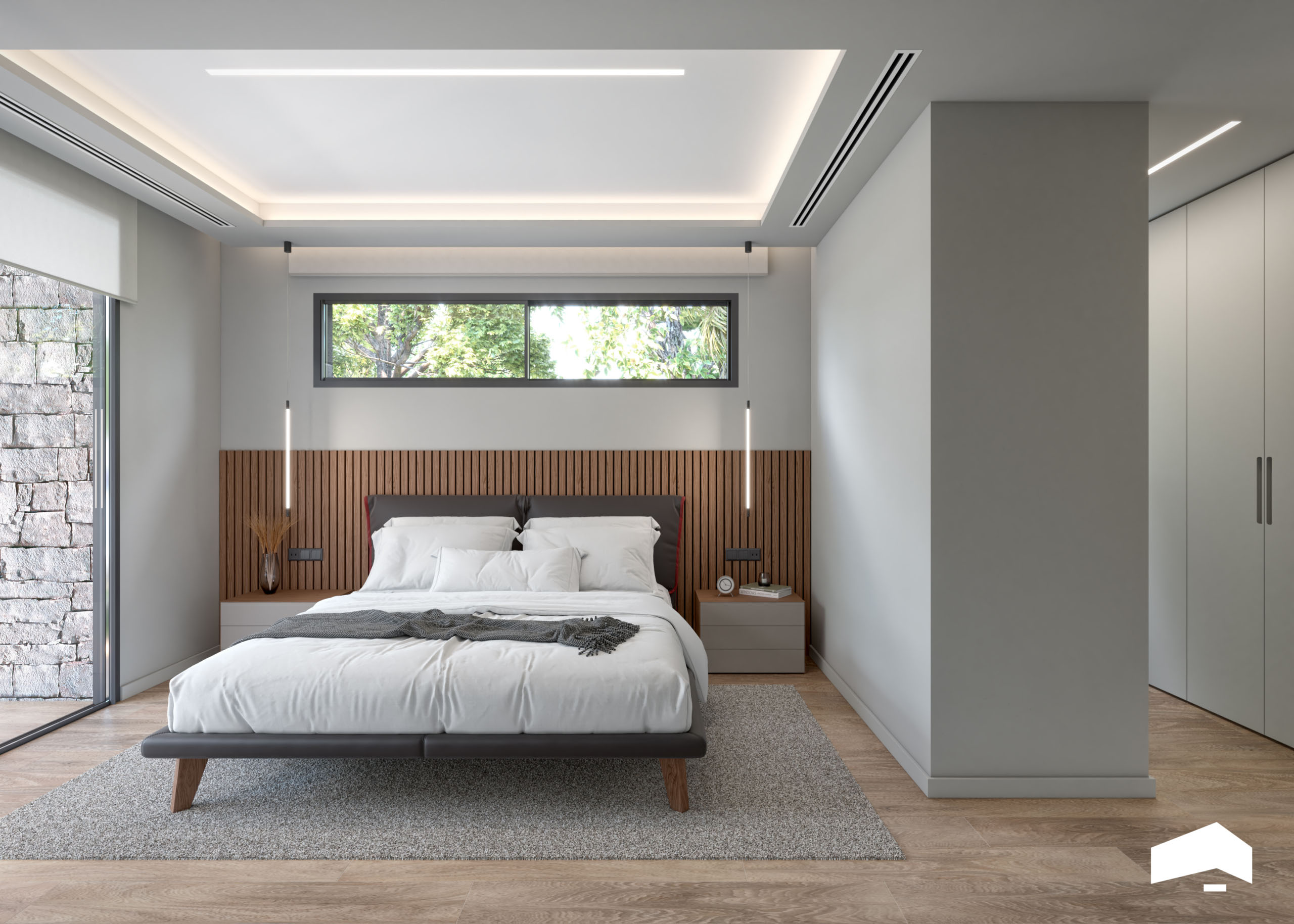 Luxury bedroom in Evohe Altea Villa at Santa Rosalia