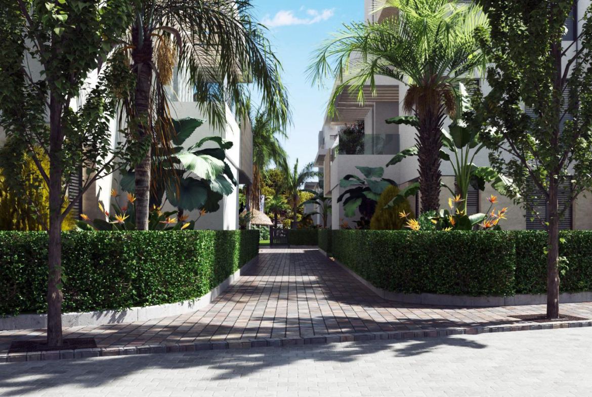 Secure underground parking at Mirador Apartments in Santa Rosalia offered by Levante Properties