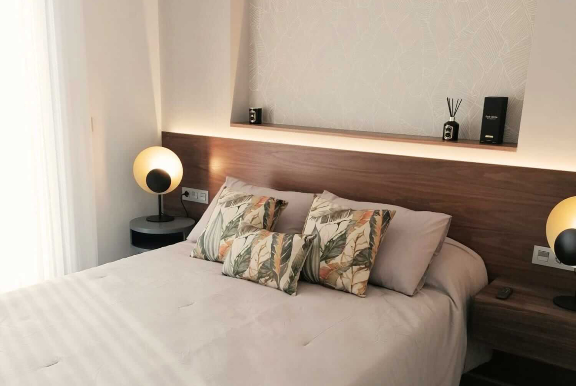Master bedroom at Tindra Villas in Roda Golf by Levante Properties