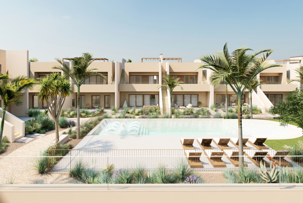 Communal pool at Roda Residences marketed by Levante Properties