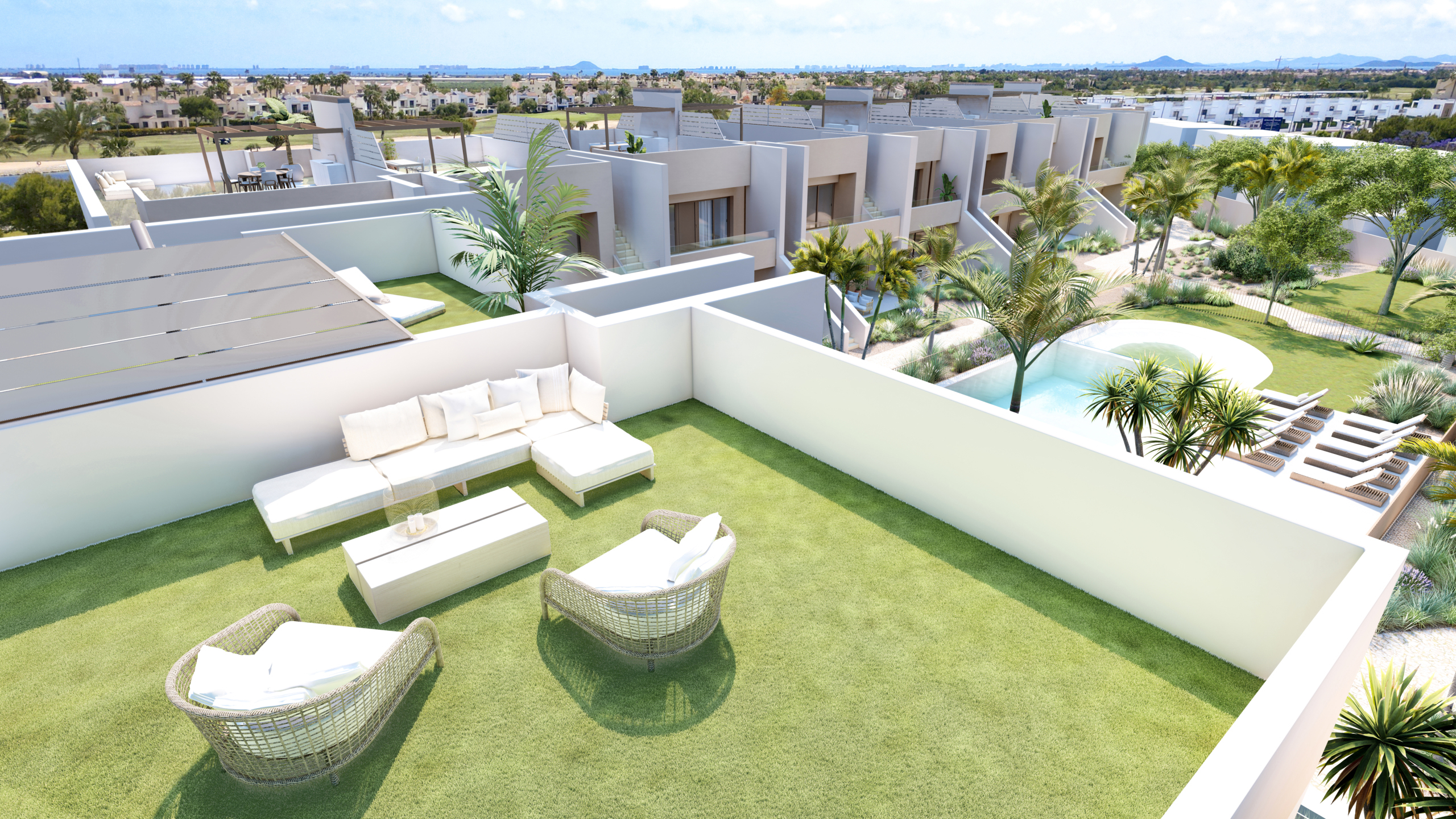 Luxury roof terrace at Roda Residences presented by Levante Properties