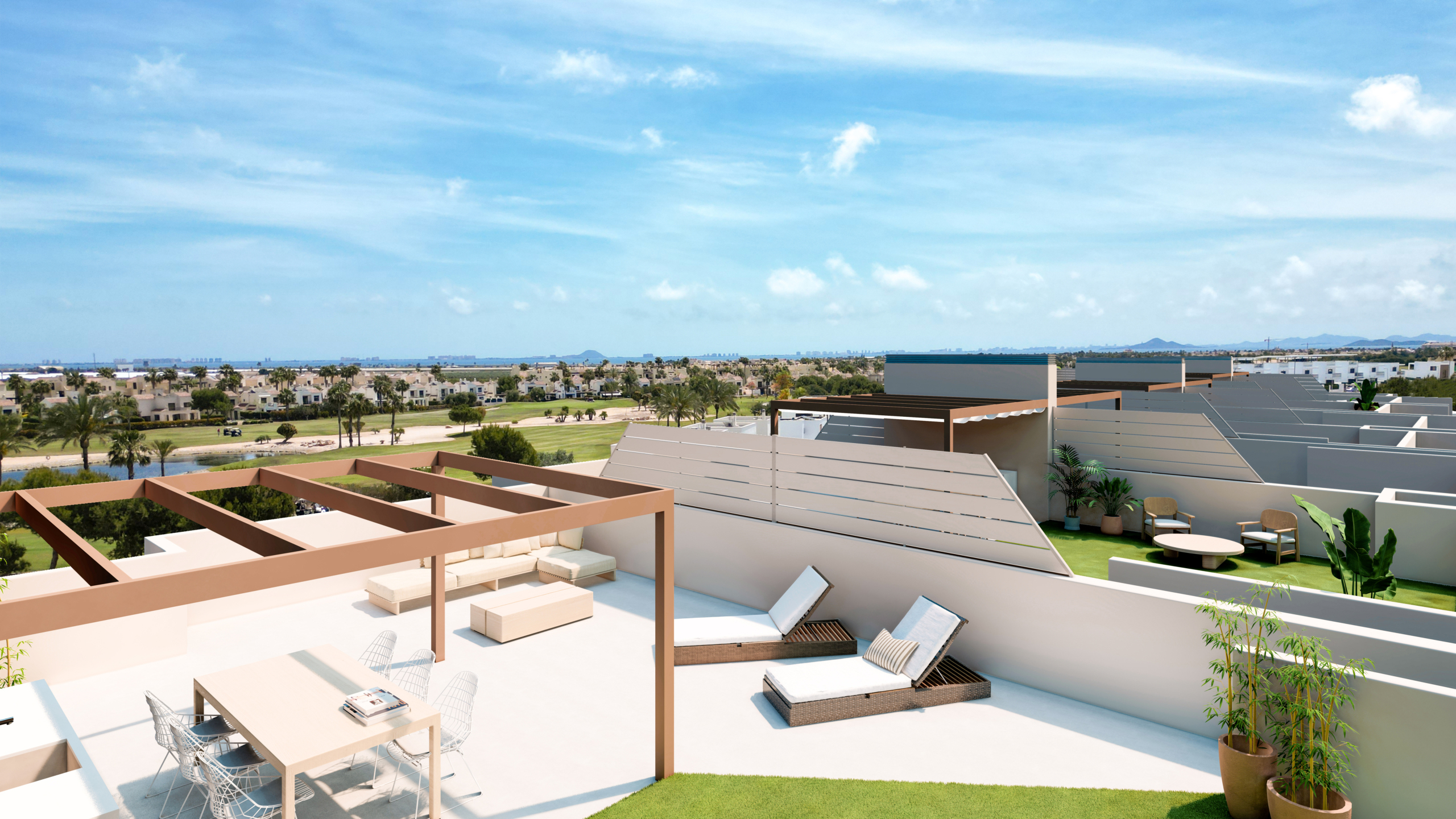 Private terrace at Roda Residences showcased by Levante Properties