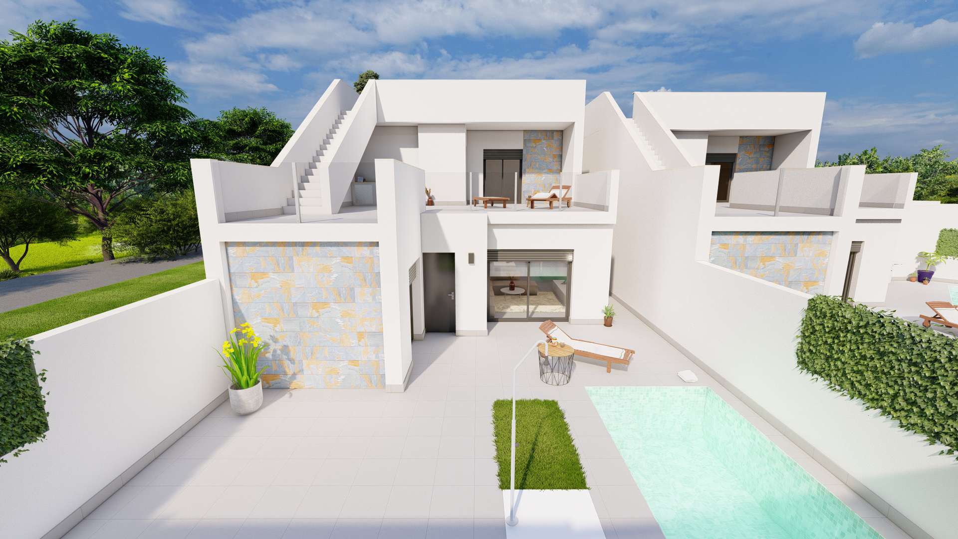 Private pool and terrace at Roda Golf villa