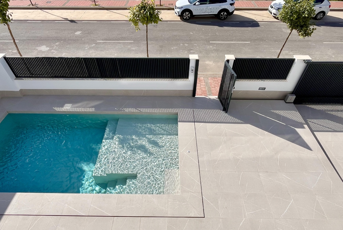 Modern villa with private pool and landscaped garden in Santa Rosalía Lake & Life Resort by Levante Properties