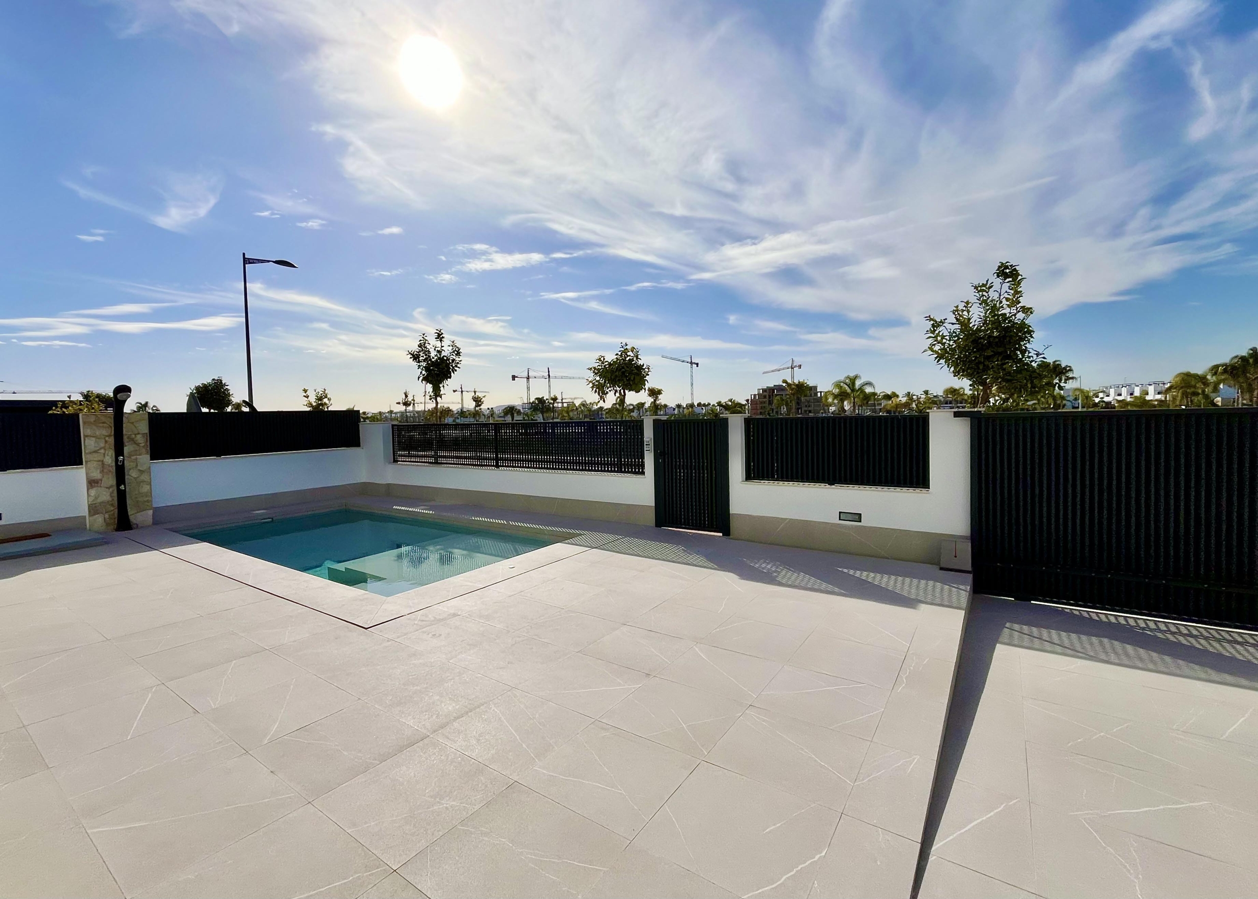 Modern villa with private pool and landscaped garden in Santa Rosalía Lake & Life Resort by Levante Properties