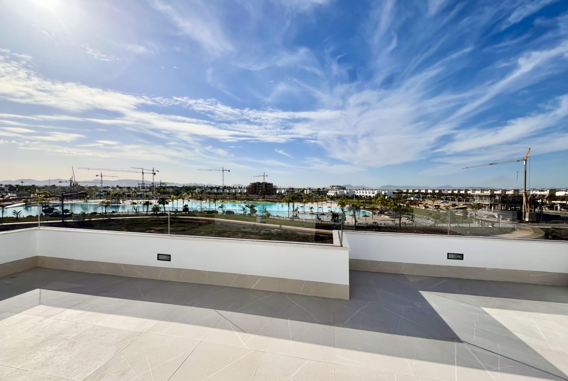 Rooftop solarium with panoramic lake views at Villa Grosa, Santa Rosalía, Levante Properties
