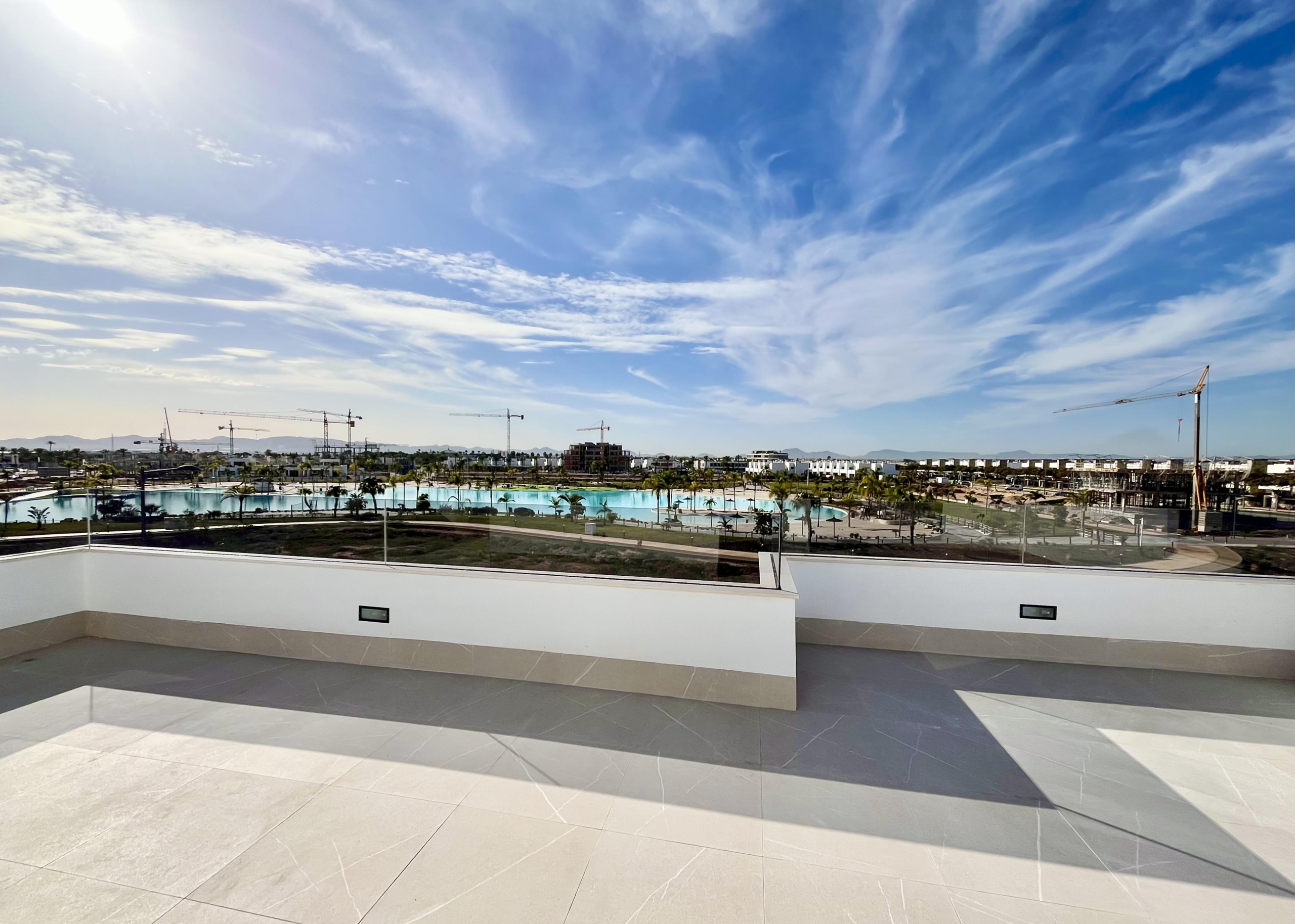 Rooftop solarium with panoramic lake views at Villa Grosa, Santa Rosalía, Levante Properties