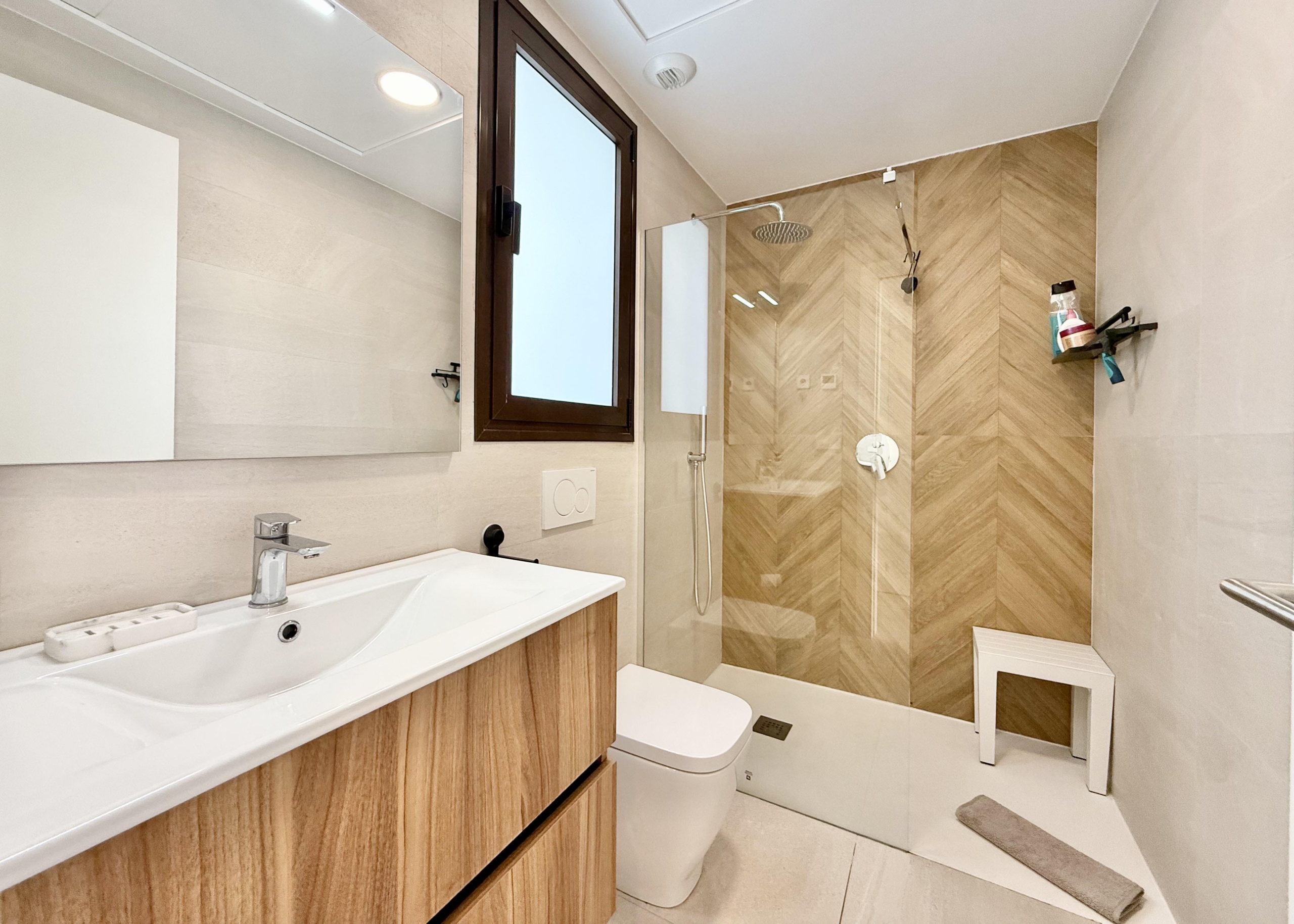 Modern bathroom with contemporary fixtures in Santa Rosalia villa
