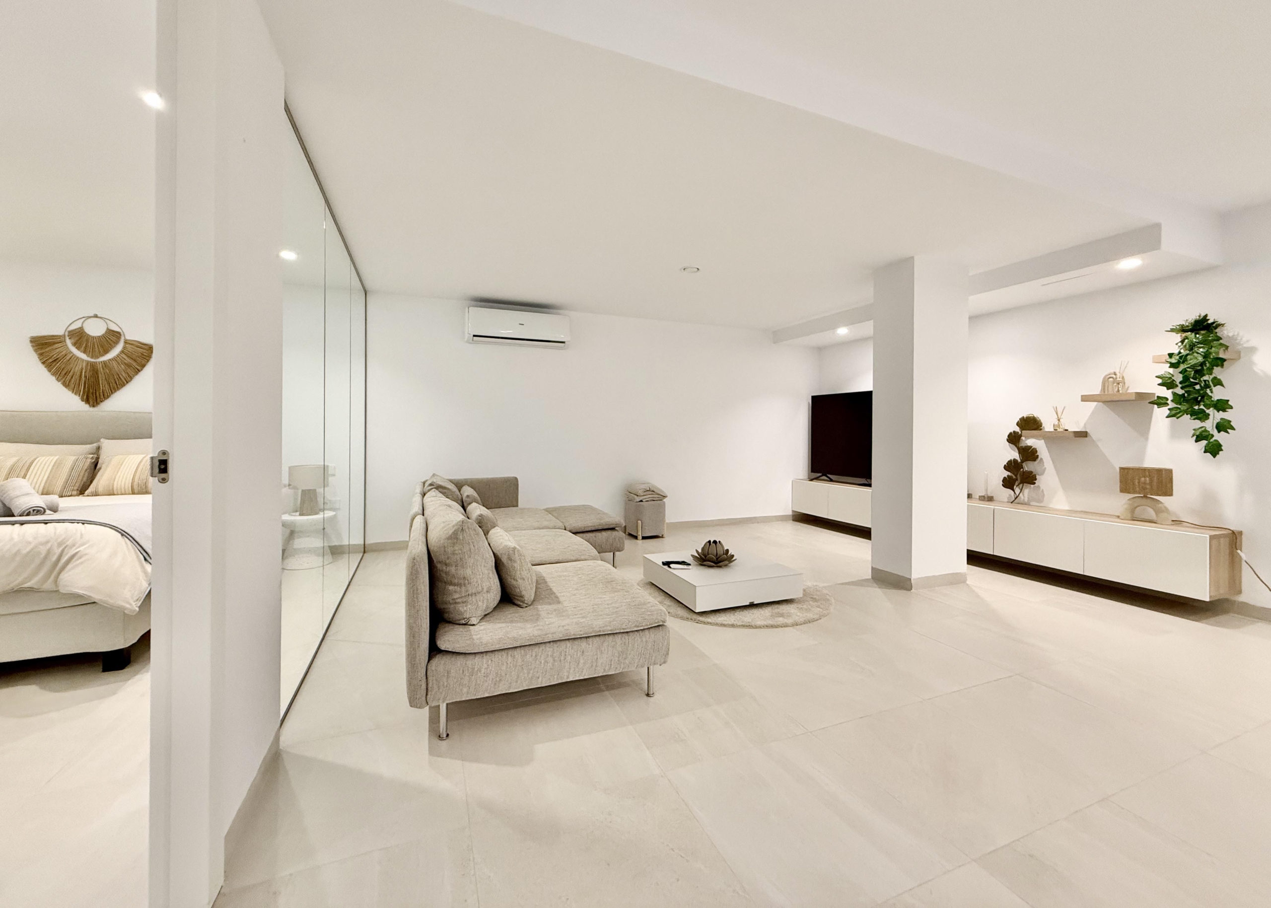 Luxury basement suite with kitchen and freestanding bath in Lavanda villa Santa Rosalia by Levante Properties