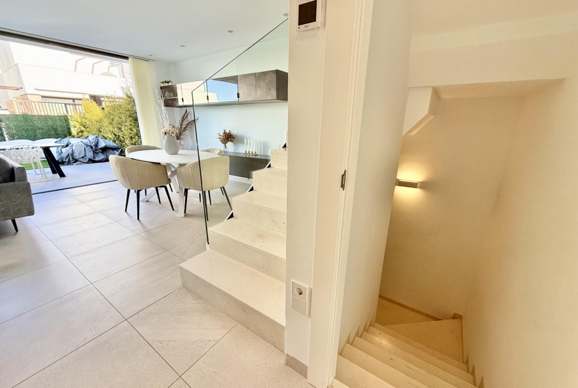 Open-plan living and dining area of Lavanda villa in Santa Rosalia by Levante Properties