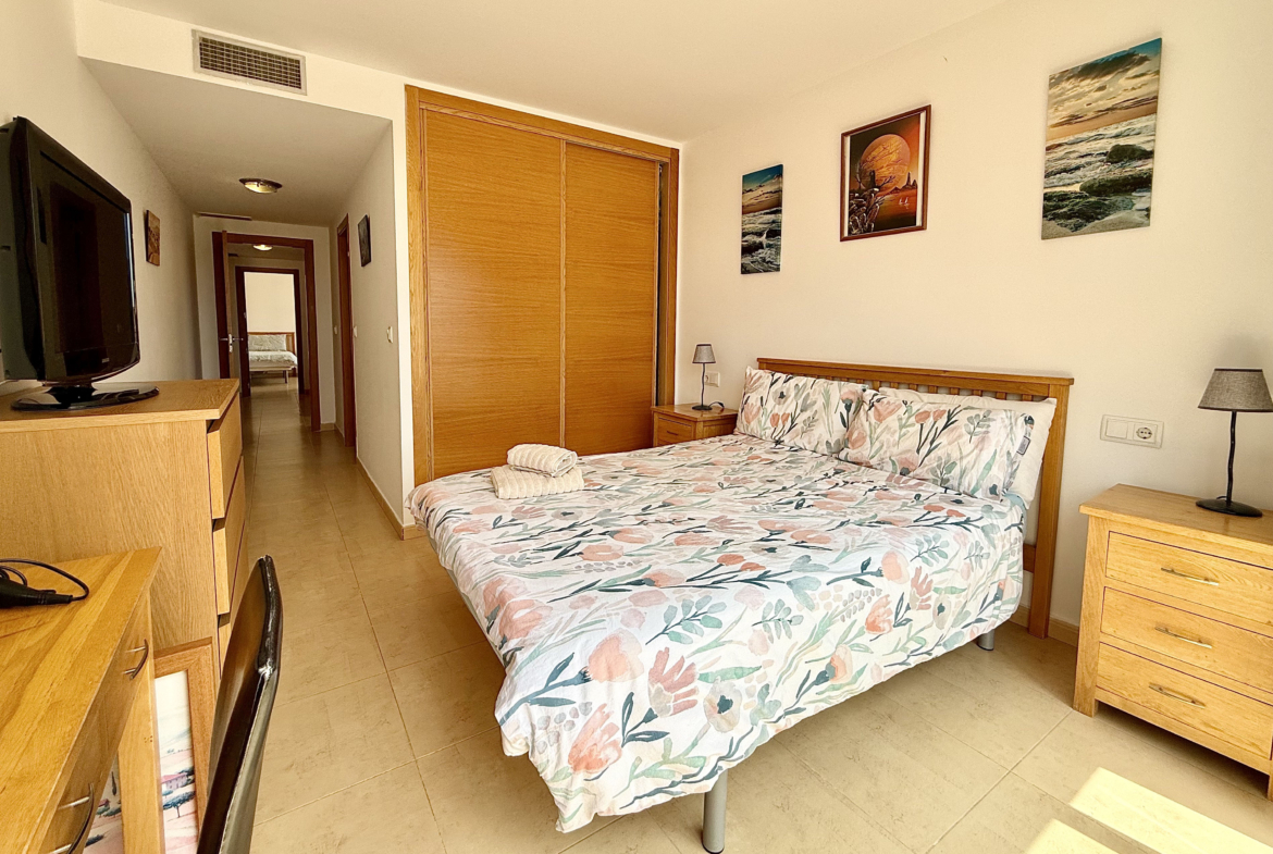 Master bedroom with terrace access in Mar Menor Golf Resort penthouse Levante Properties
