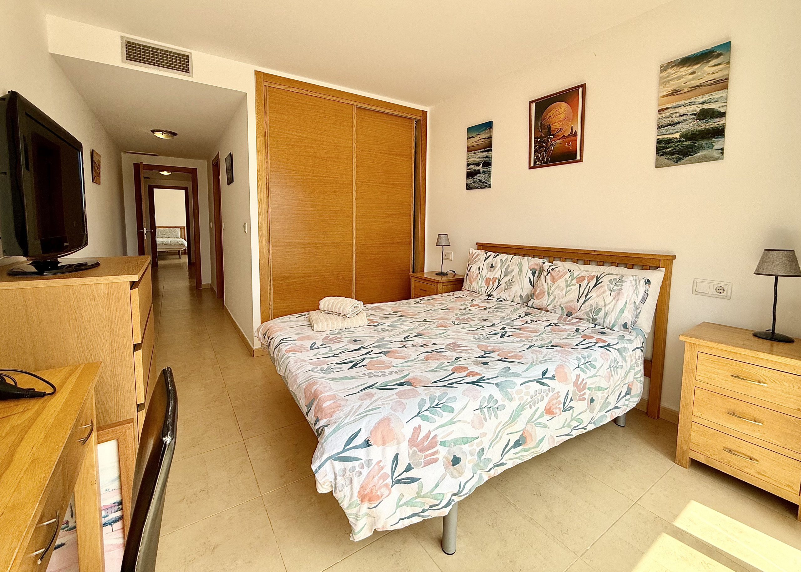 Master bedroom with terrace access in Mar Menor Golf Resort penthouse Levante Properties