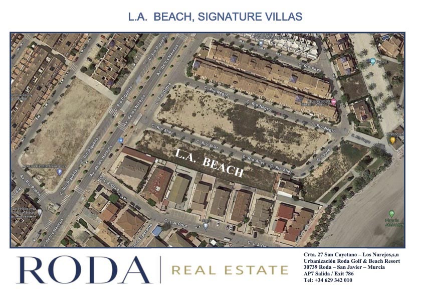 Location overview of L.A. Beach Villas, Los Alcázares by Levante Properties