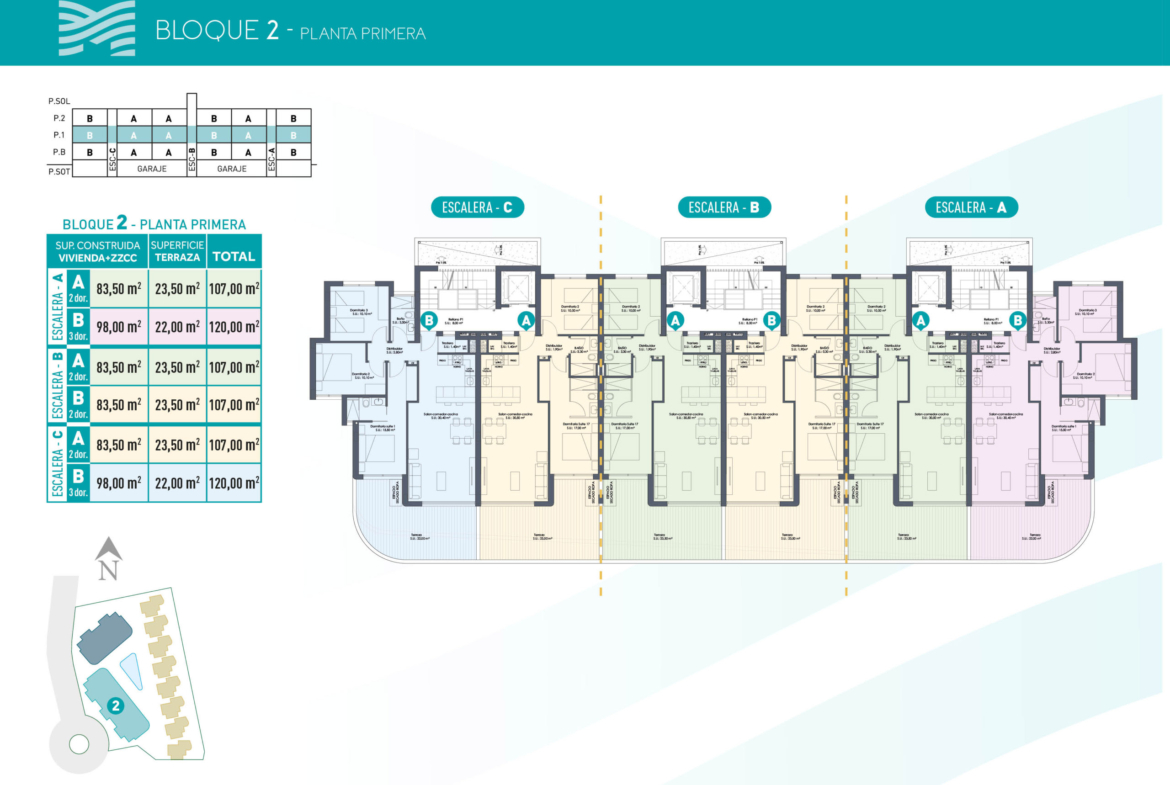 Floor plan of Apartments La Serena Golf by Levante Properties