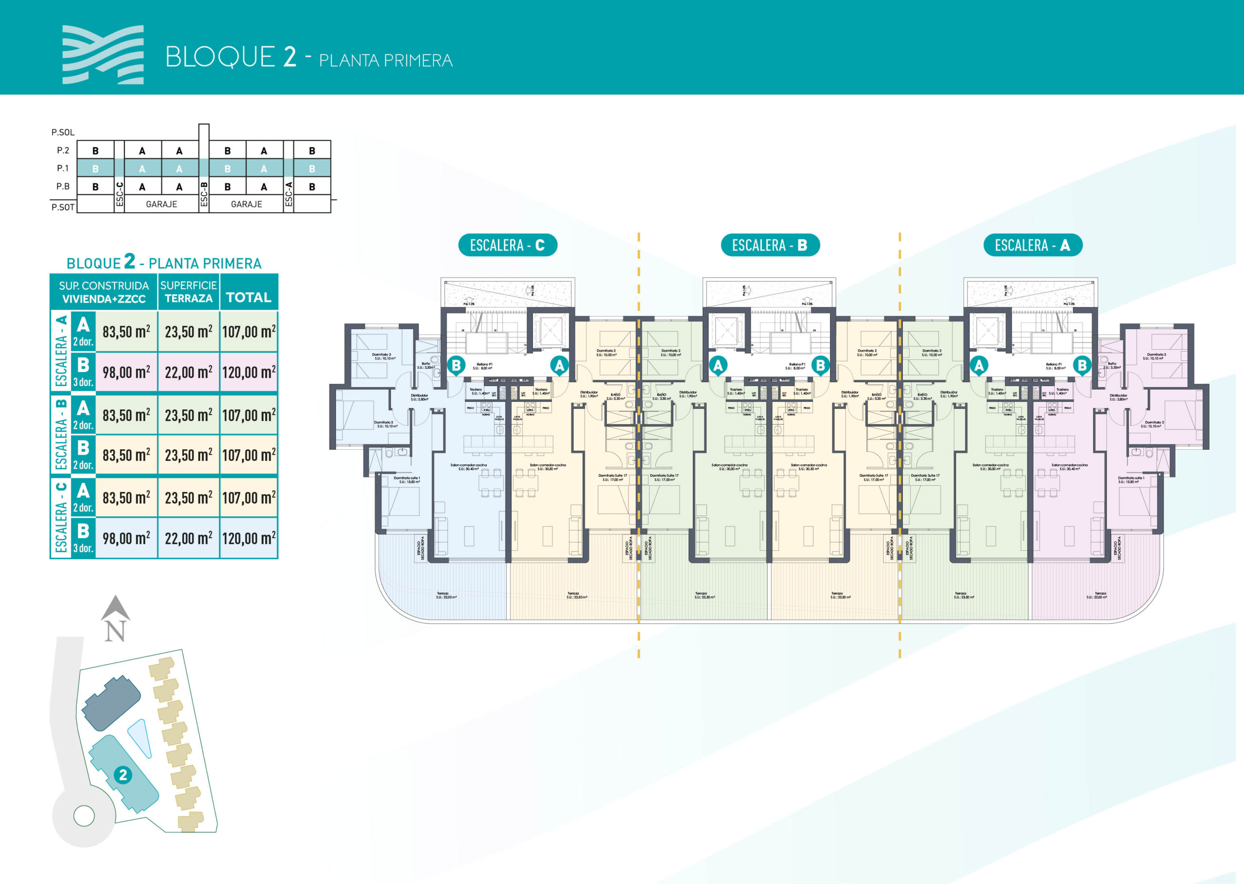 Floor plan of Apartments La Serena Golf by Levante Properties