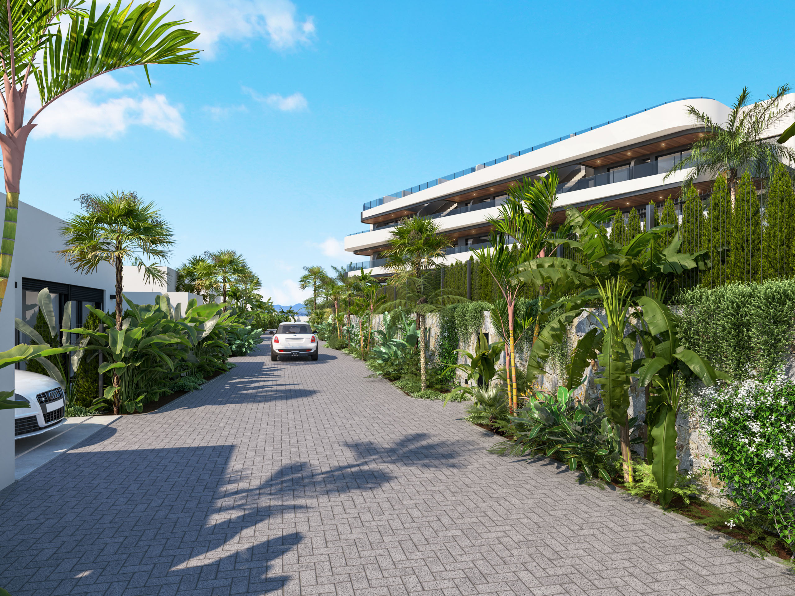 Street view of Apartments La Serena Golf by Levante Properties