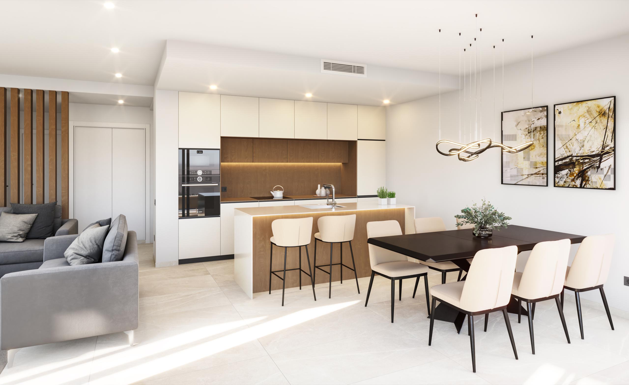 Modern kitchen in La Serena Golf villa