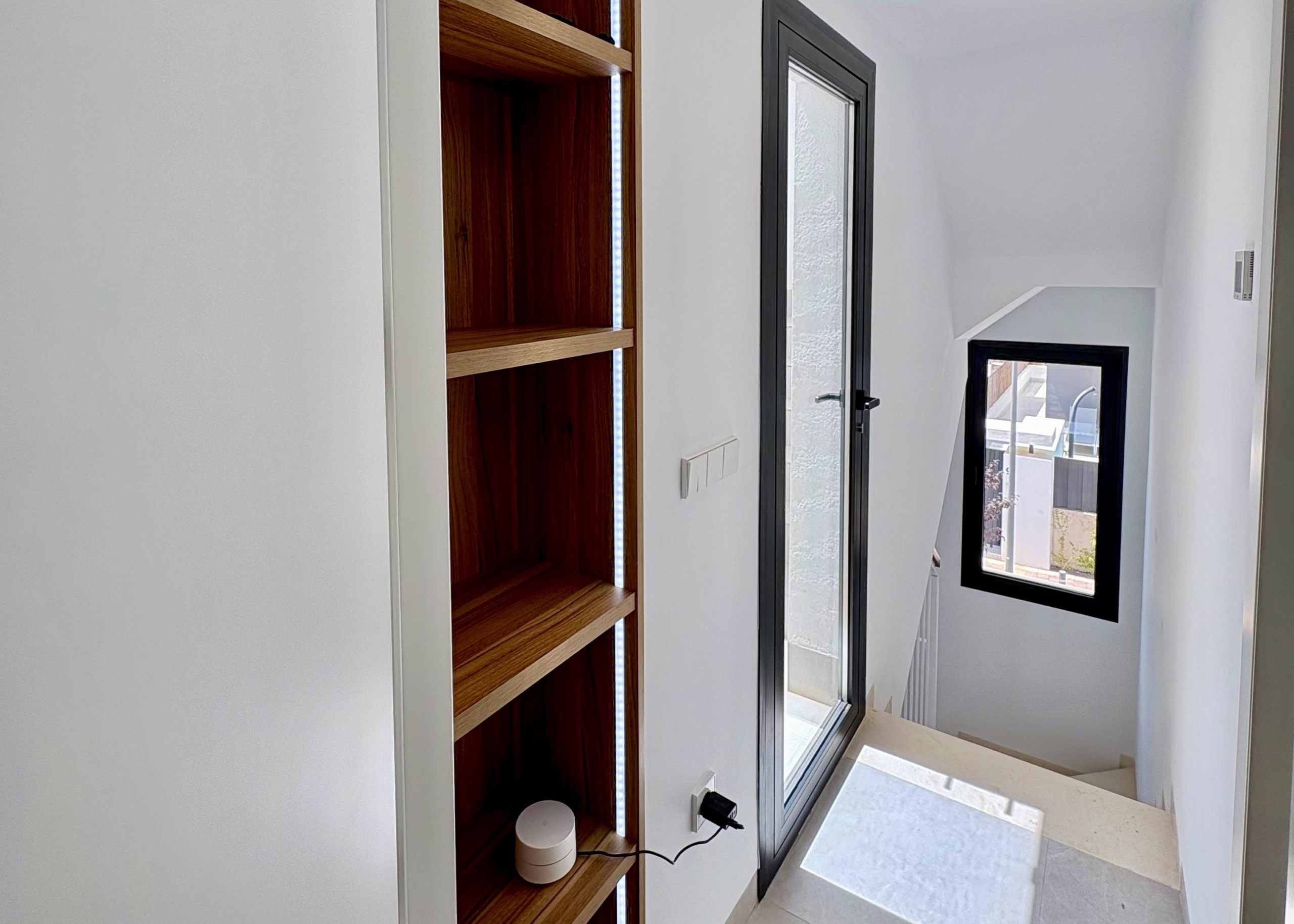 Modern staircase in Villa Almendro at Santa Rosalía Lake & Life Resort by Levante Properties