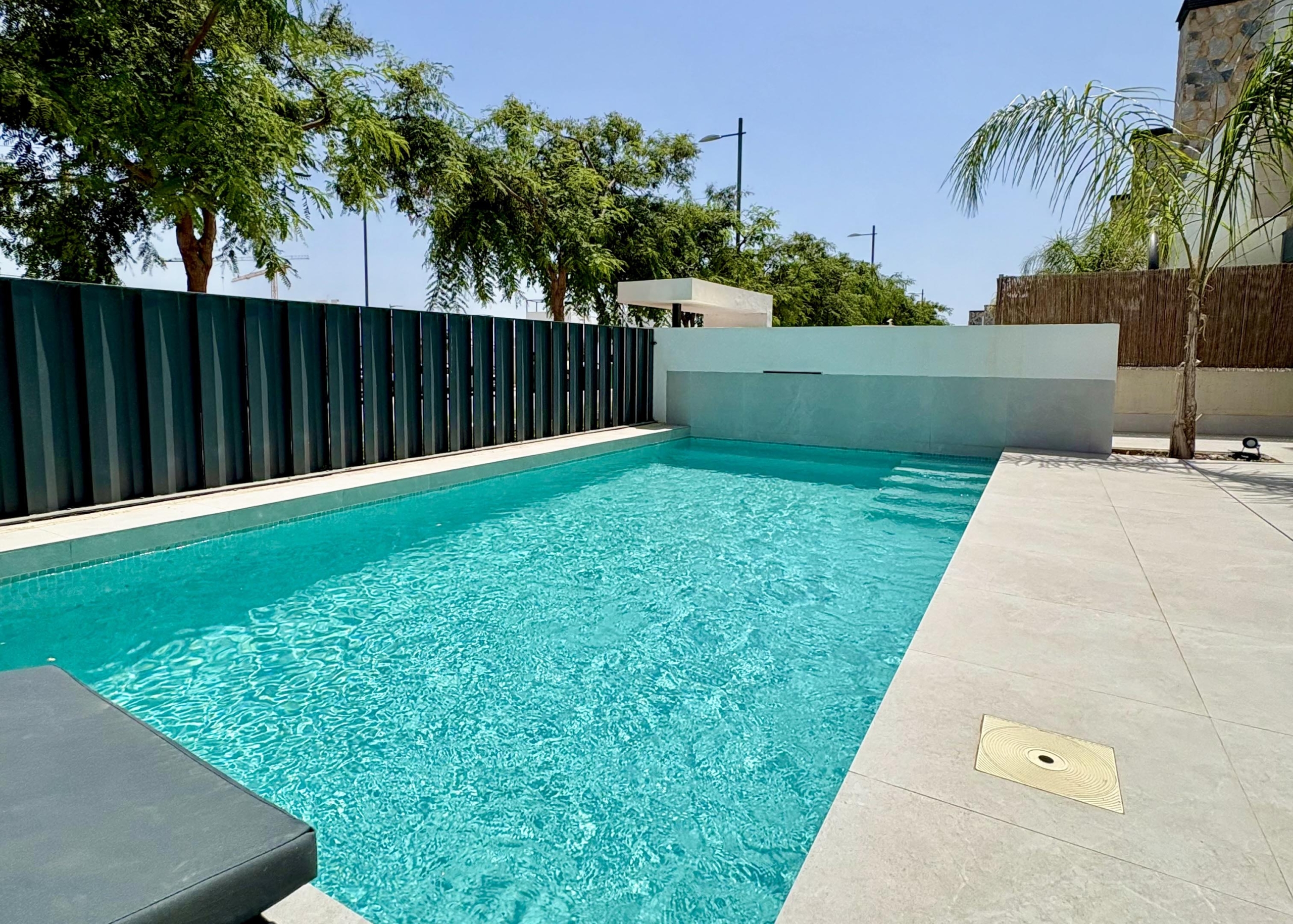 Private pool and landscaped garden at Villa Almendro Santa Rosalía