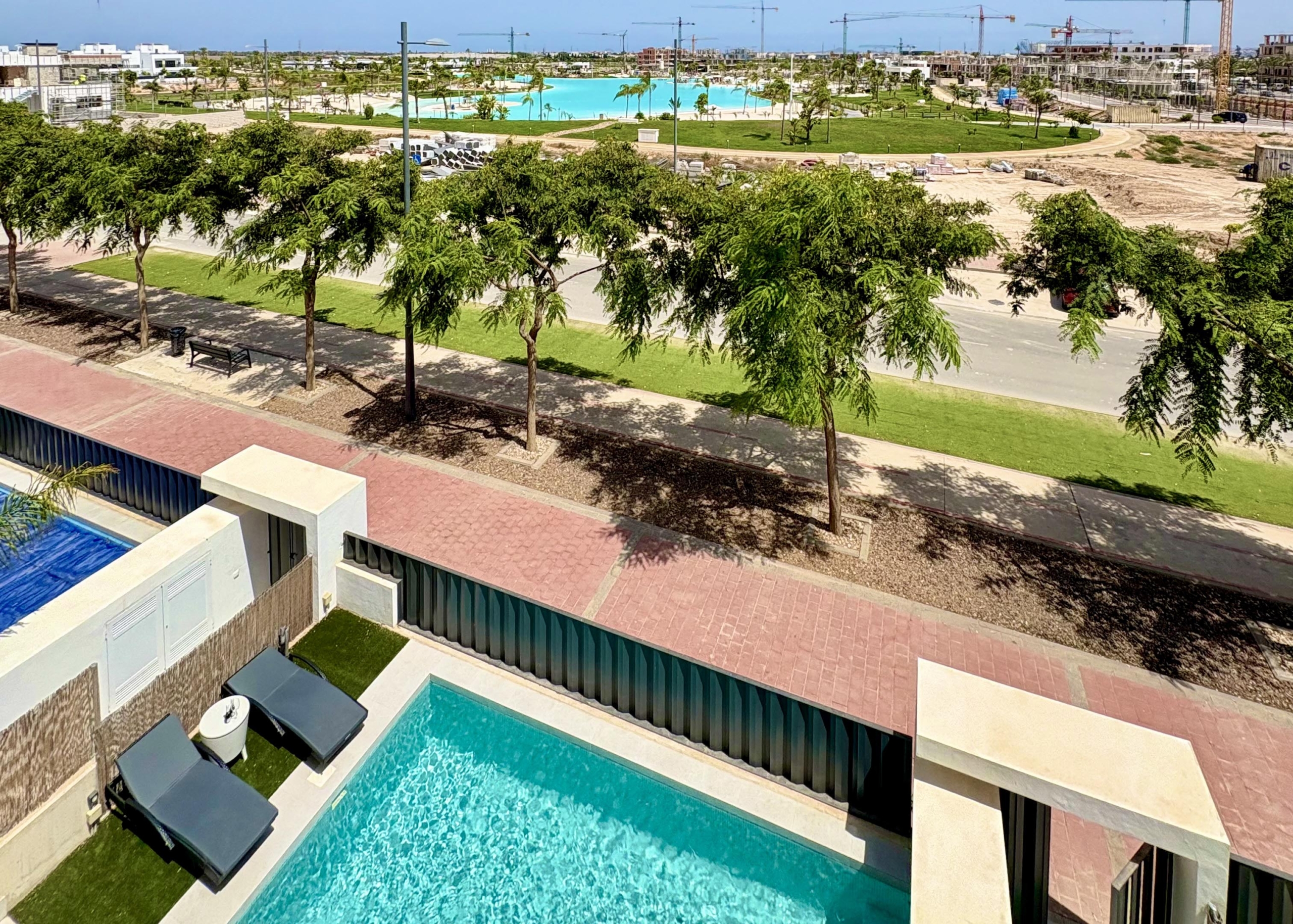 Private pool and landscaped garden at Villa Almendro Santa Rosalía