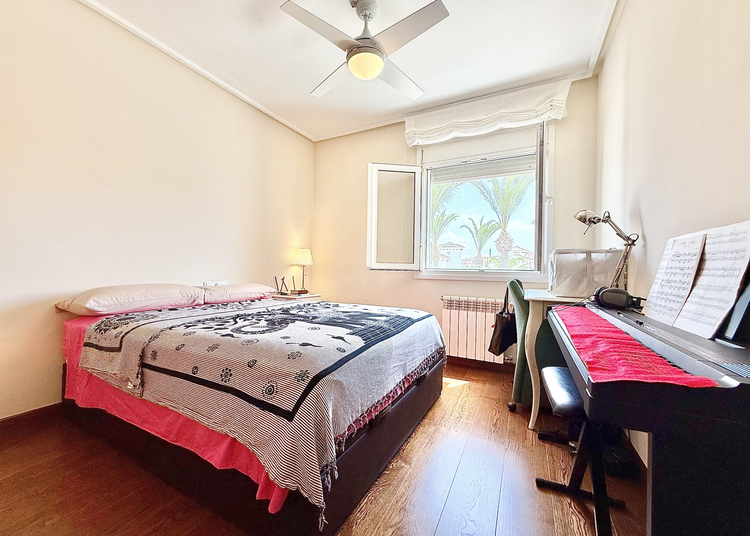 Double bedrooms with fitted wardrobes in a Levante Properties villa at Mar Menor Golf Resort.