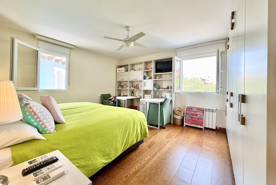 Double bedrooms with fitted wardrobes in a Levante Properties villa at Mar Menor Golf Resort.