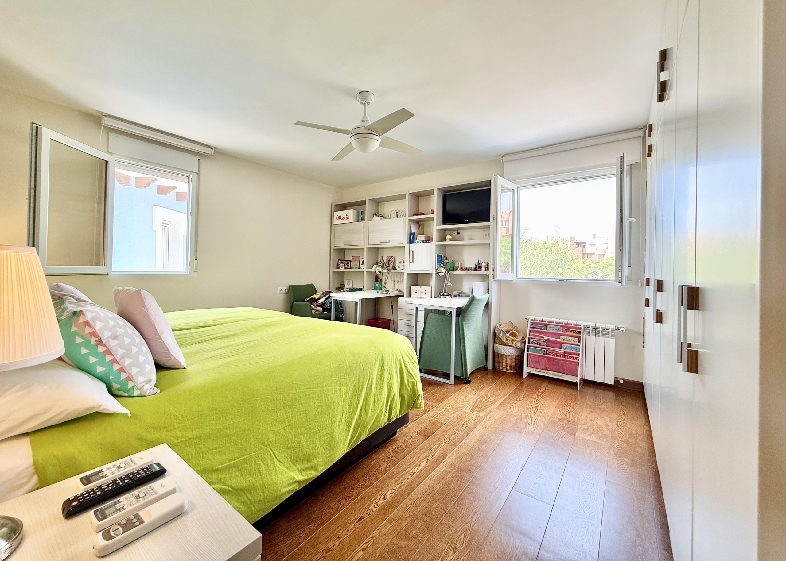 Double bedrooms with fitted wardrobes in a Levante Properties villa at Mar Menor Golf Resort.
