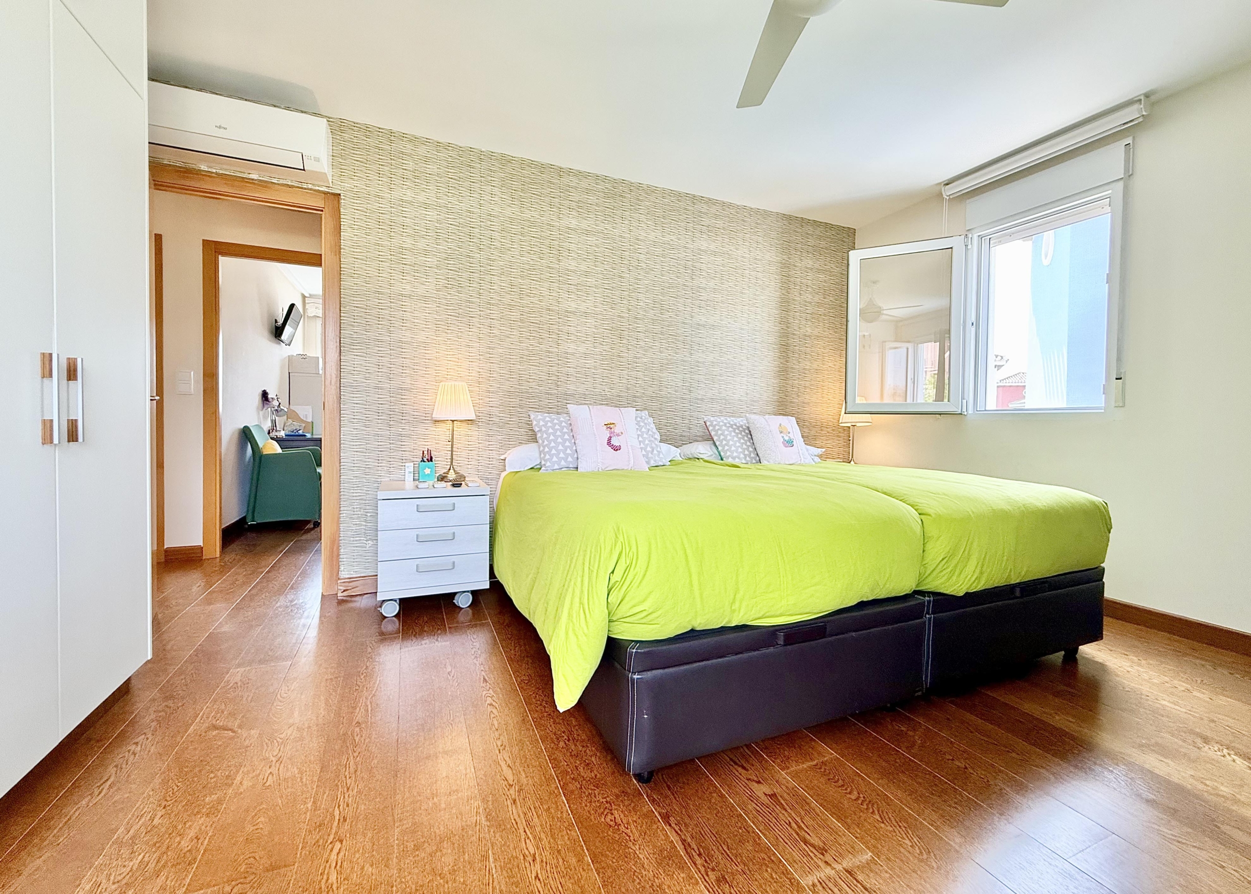 Double bedrooms with fitted wardrobes in a Levante Properties villa at Mar Menor Golf Resort.