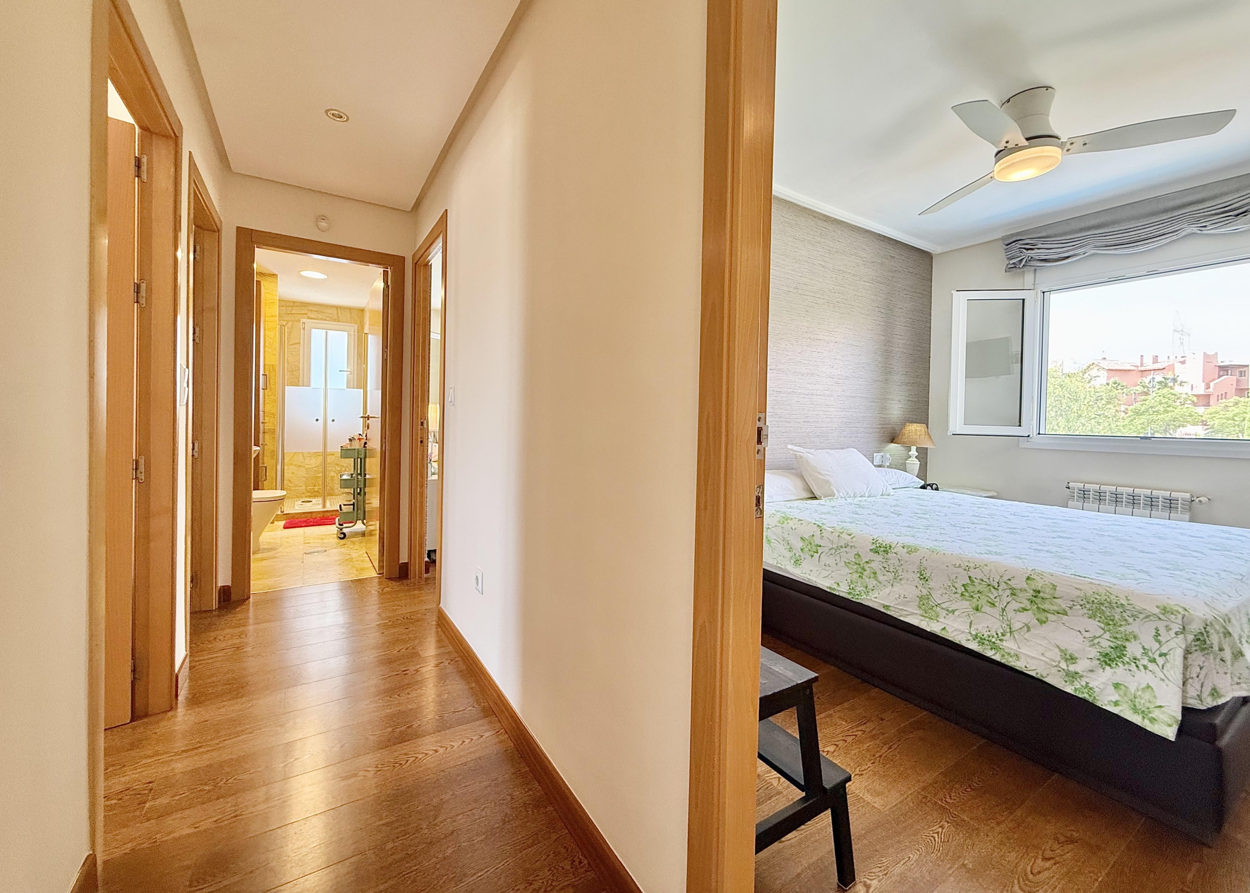 Double bedrooms with fitted wardrobes in a Levante Properties villa at Mar Menor Golf Resort.