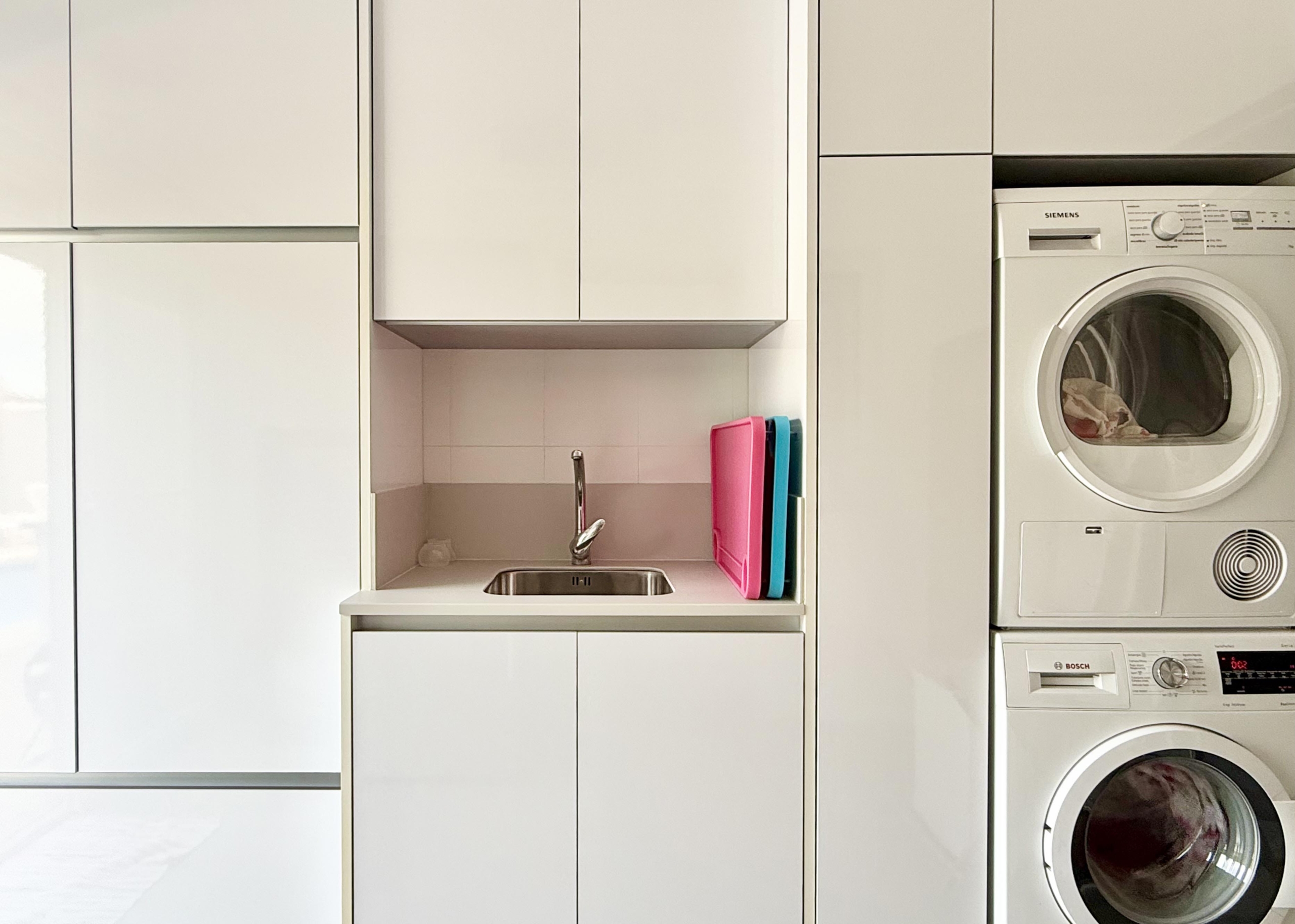 Modern extended kitchen with laundry area in a Levante Properties villa at Mar Menor Golf Resort.