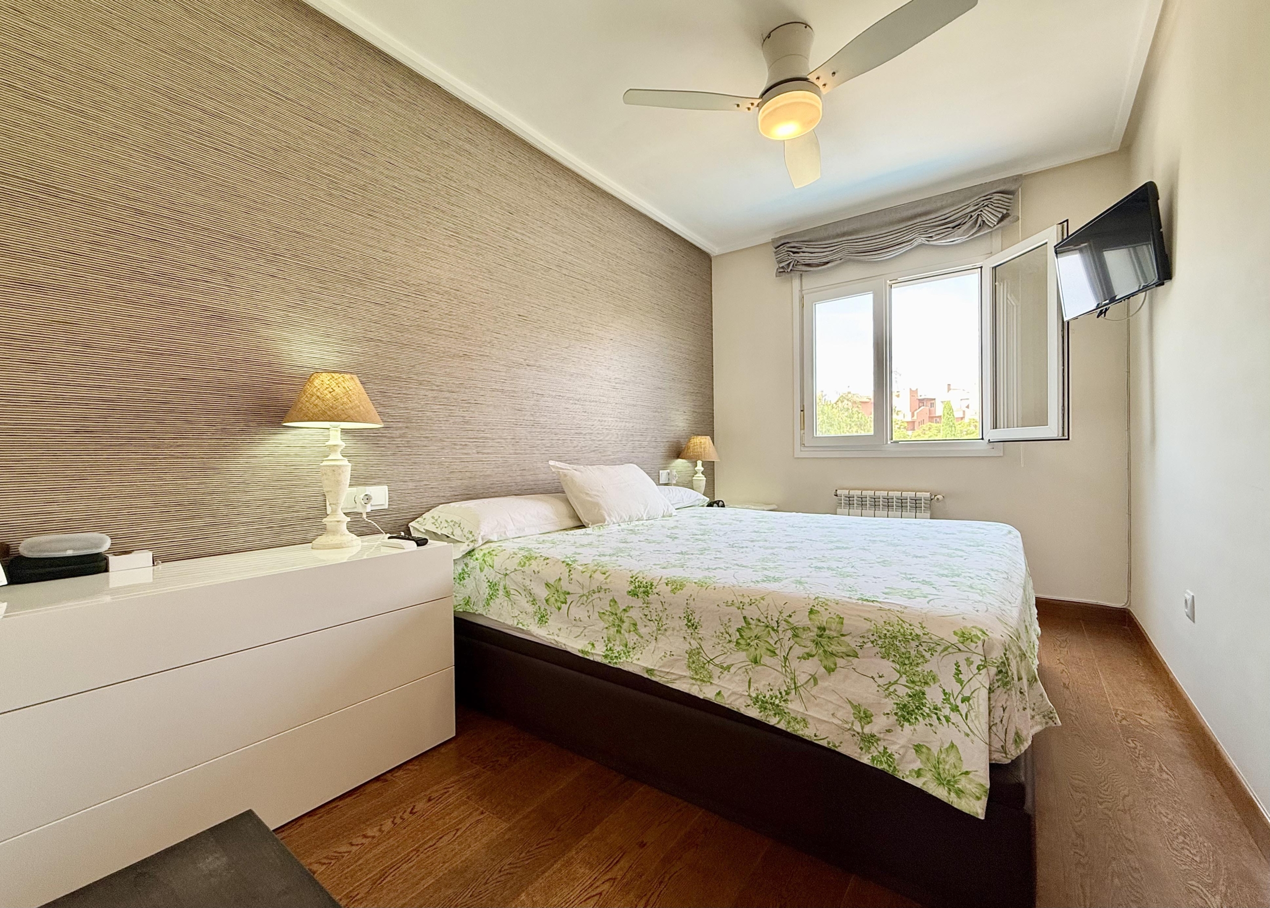 Double bedrooms with fitted wardrobes in a Levante Properties villa at Mar Menor Golf Resort.