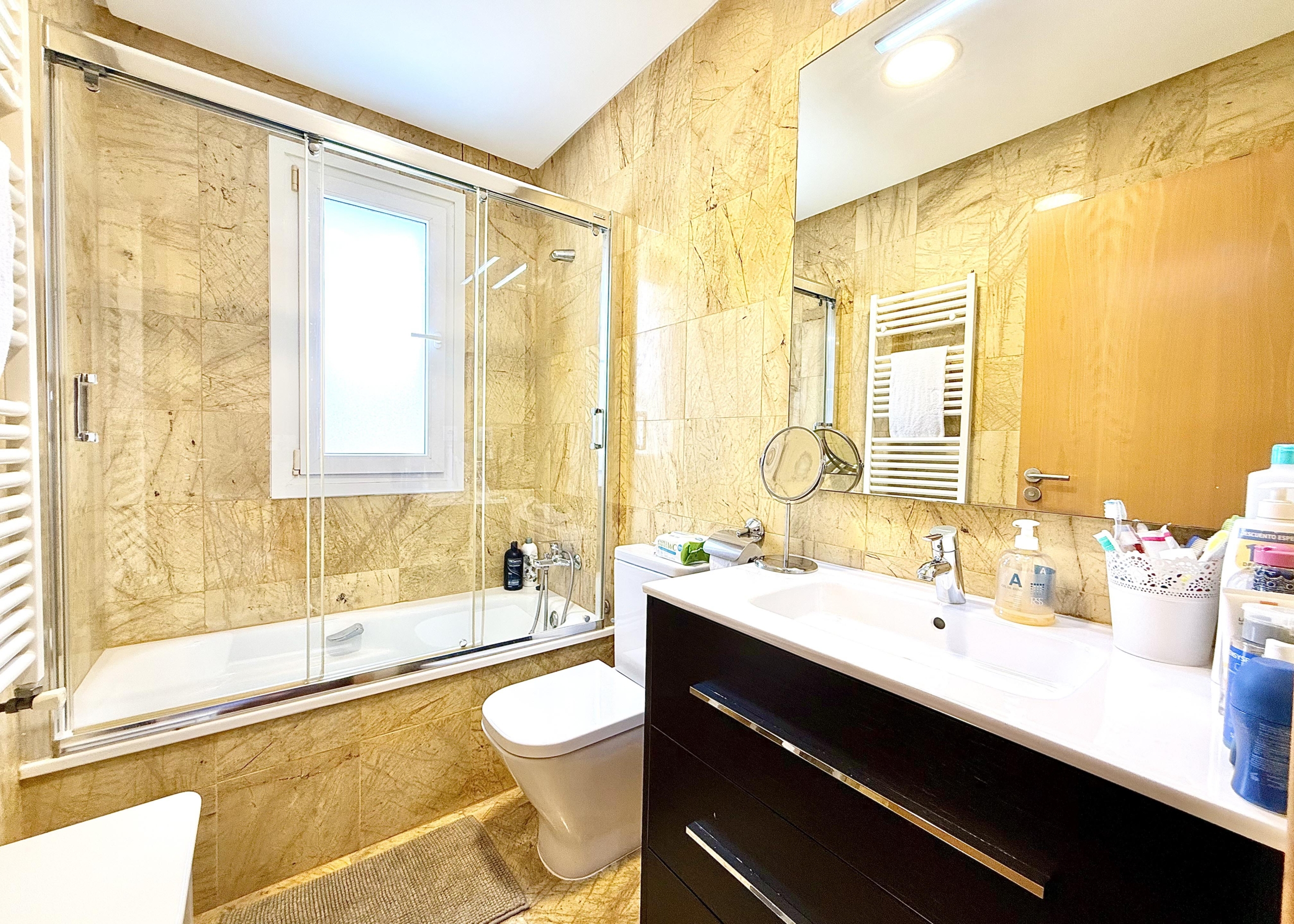 Modern master en-suite bathroom in a Baron villa at Mar Menor Golf Resort, presented by Levante Properties.