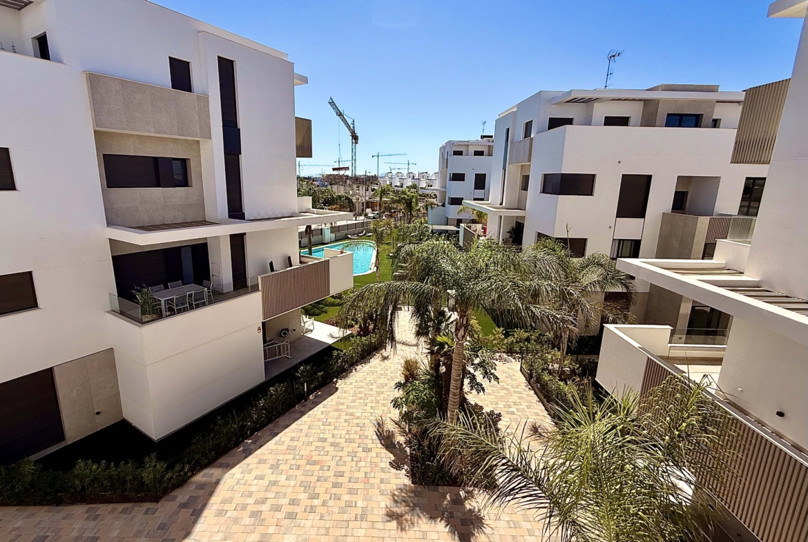 Communal swimming pool near the Mirador apartments