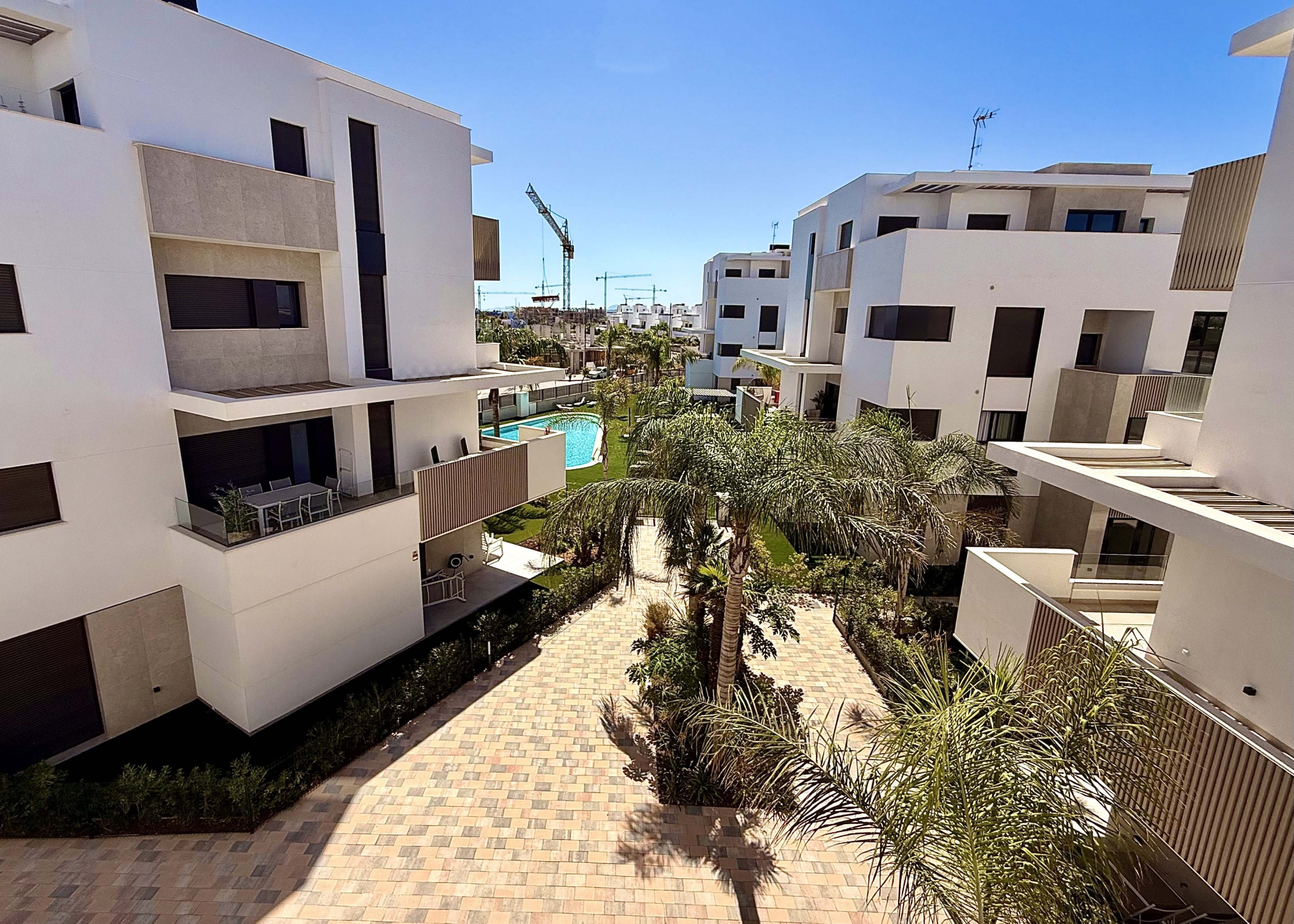 Communal swimming pool near the Mirador apartments