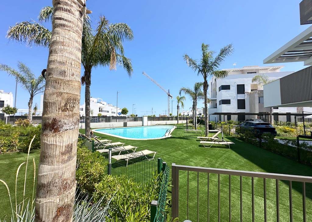 Communal swimming pool near the Mirador apartments