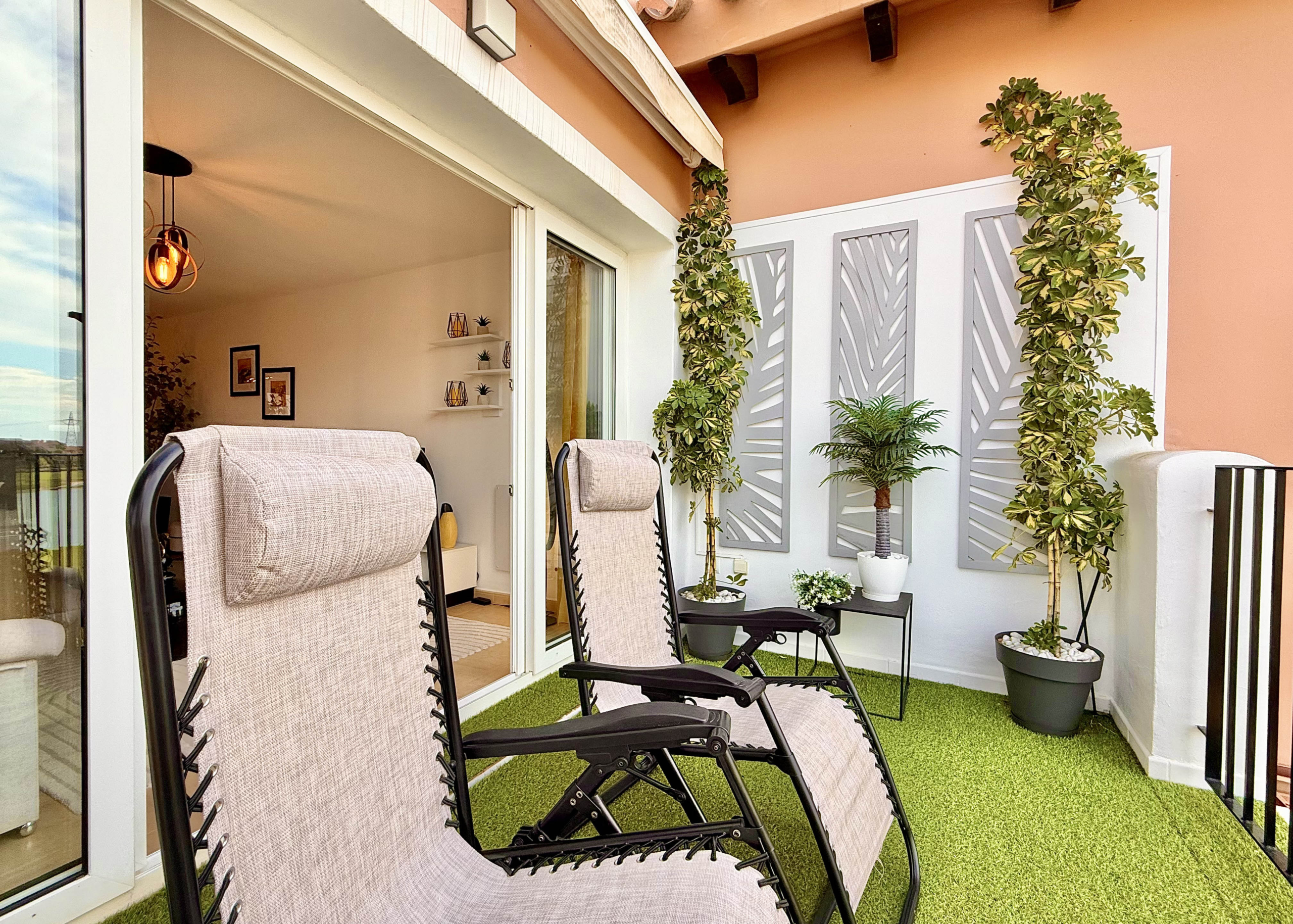 Penthouse terrace at Mar Menor Golf Resort overlooking the lake