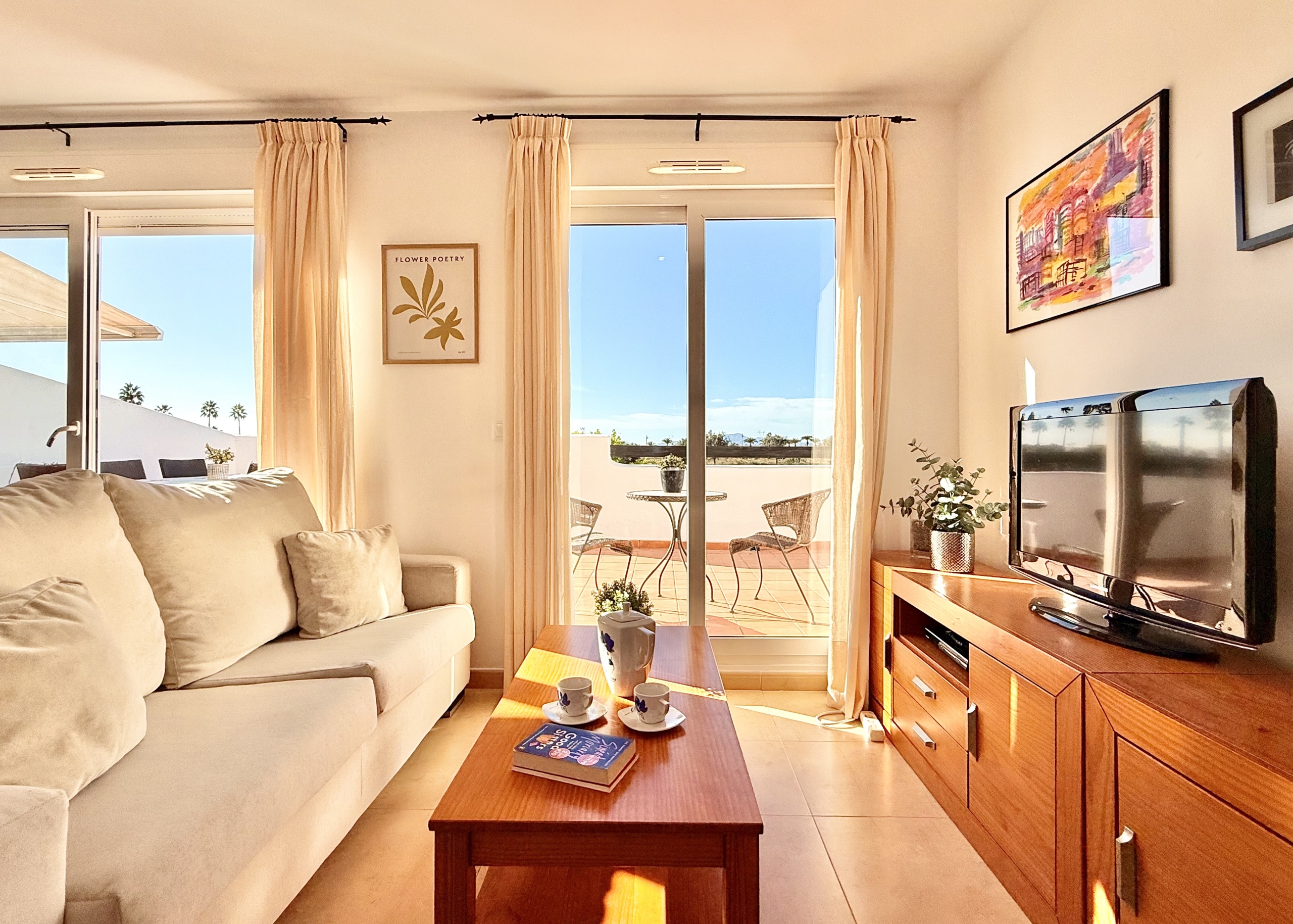 Bright living room of Albor apartment at Mar Menor Golf Resort