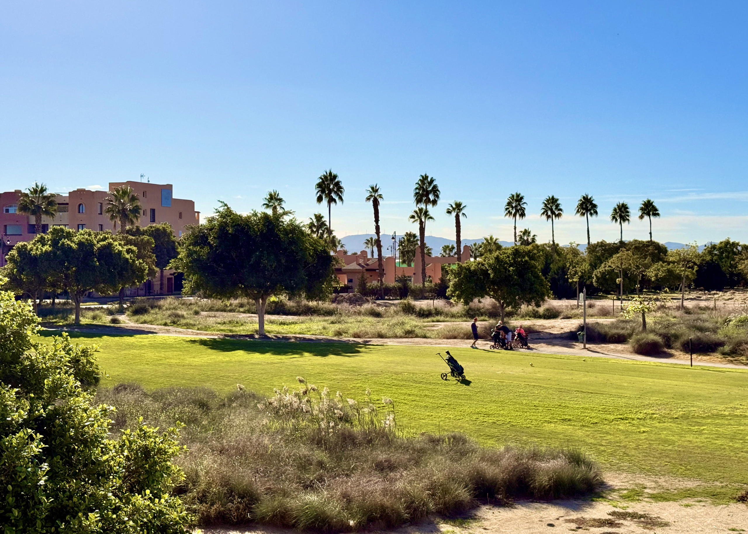 Albor apartment for sale, South-facing terrace with golf course views at Mar Menor Golf Resort