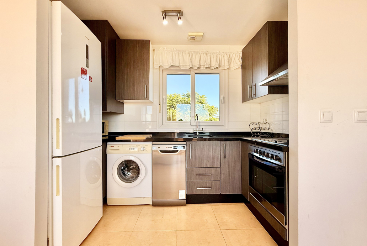 South-facing terrace with golf course views at Mar Menor Golf Resort