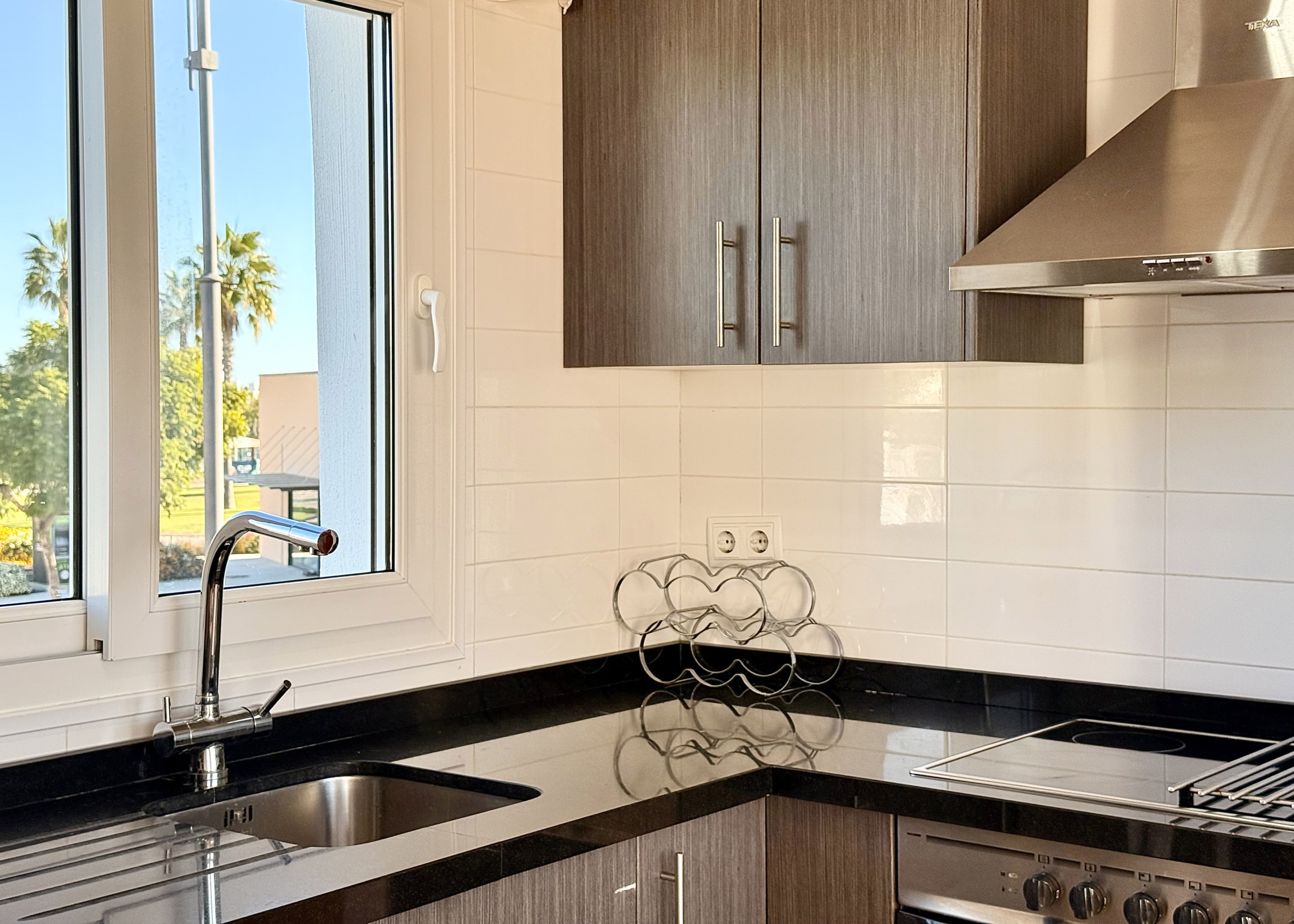 South-facing terrace with golf course views at Mar Menor Golf Resort